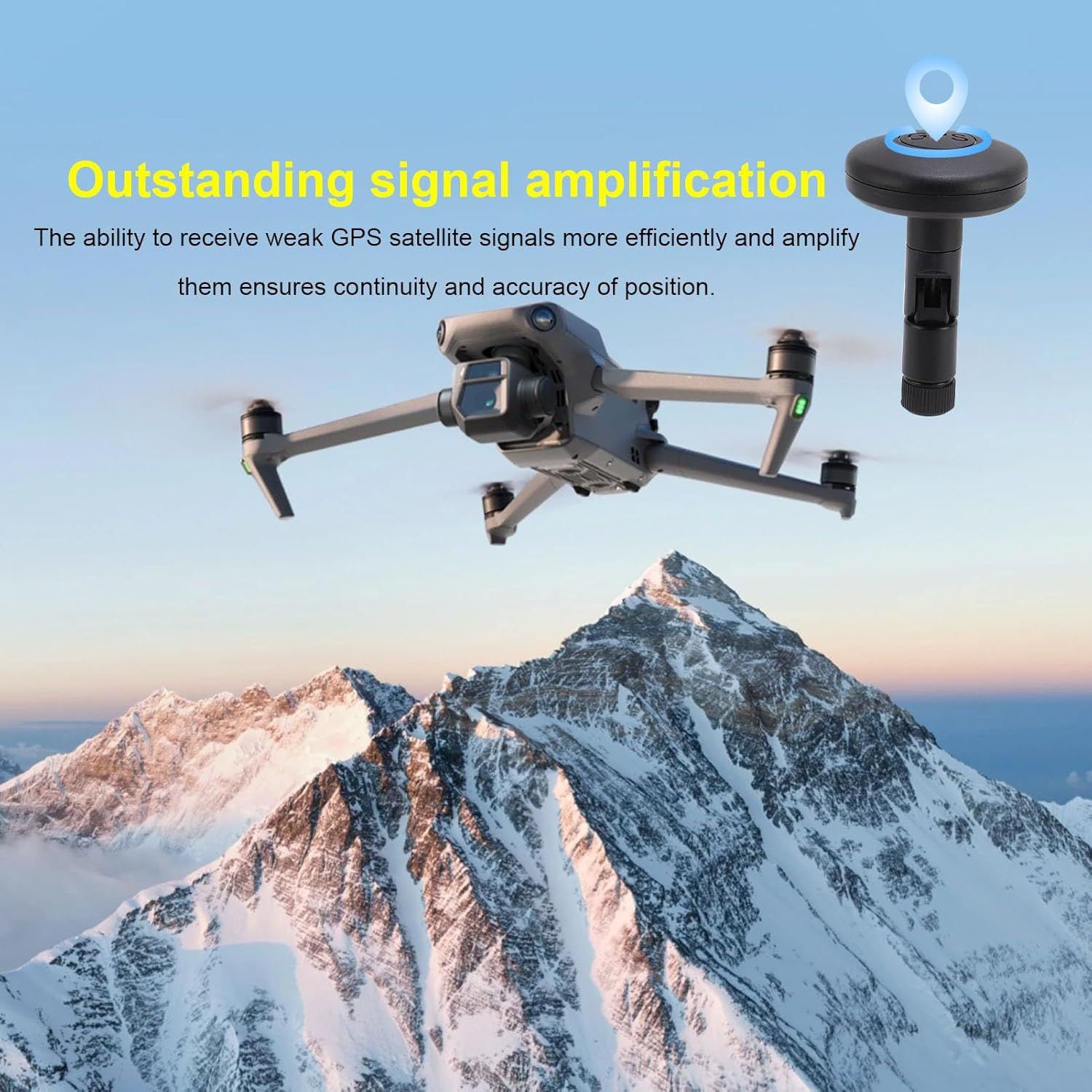 Dpofirs High Gain Ceramic GPS Mushroom Antenna with SMA Connector,Foldable GPS Antennae, anti Interference for Vehicles, Boats, Drones, Marine Outdoor Navigation image number 3