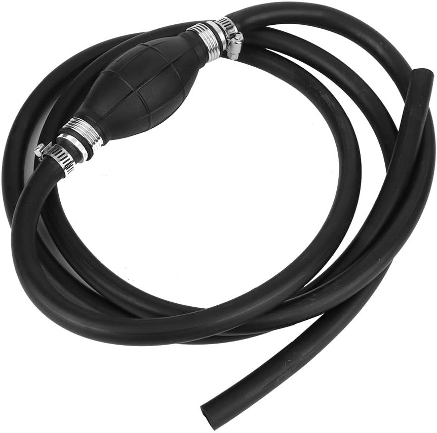 Fuel Gas Line Assembly Rubber 3/8 Inch Fuel Hose with 360 Degree Hose Clamps 193Cm Universal Line Suitable for Marine Boats Rvs Tractors and Caravans image number 2