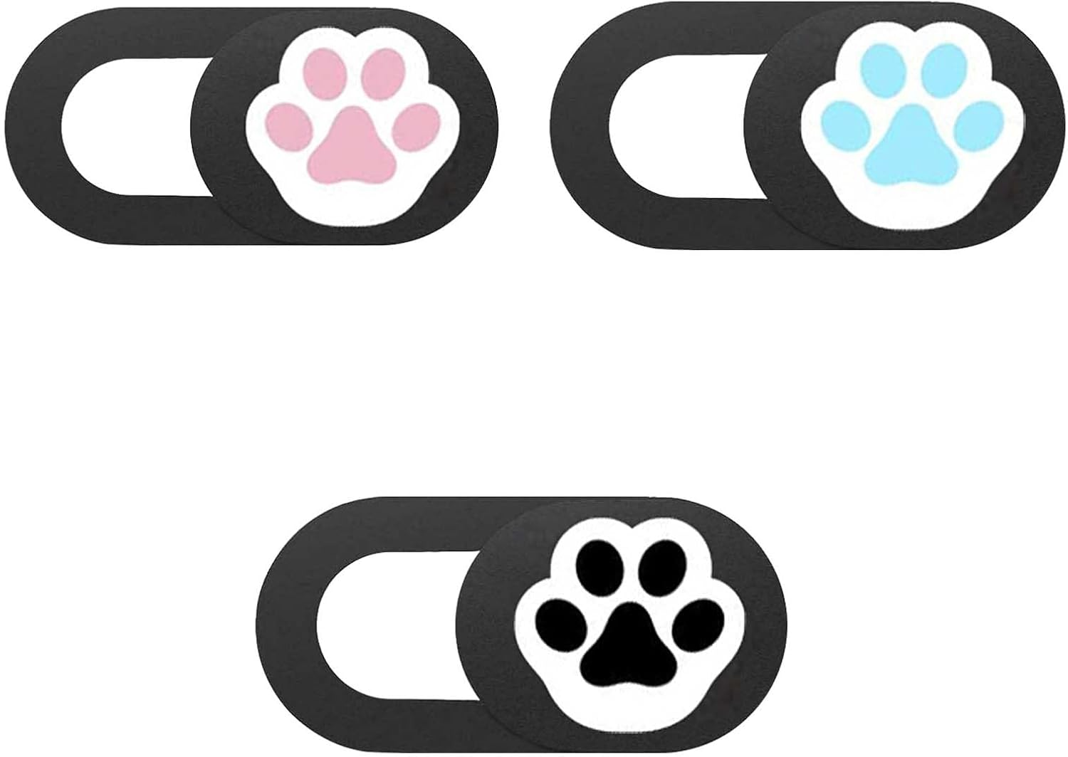 3 Pack Webcam Cover Slide Ultra Thin Cute Paw Pattern for Laptop, Tablet, Phone, Macbook, Echo Show - Protect Privacy image number 2