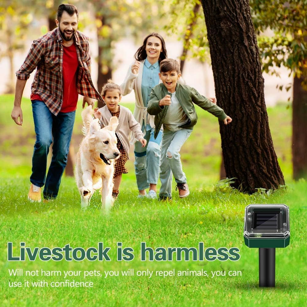 Mole Repeller, Solar Powered Animal Scarer Repellent for Garden, IP65 Waterproof Pest Repeller for Gopher, Vole & Snake, High Sensitive Animal Repeller for Lawn Garden Yards (2Pack) image number 6