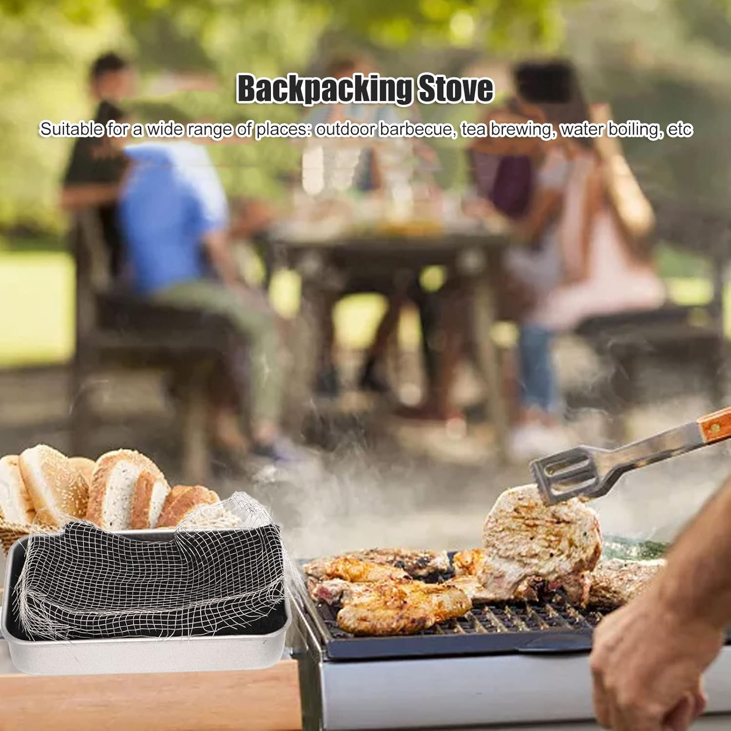 Bewinner 2PCS Camping Stove, Mini Lightweight Stainless Steel Stove for Alcohol or Solid Fuel, Alcohol Stove for Outdoor Camping Backpacking Hiking image number 6