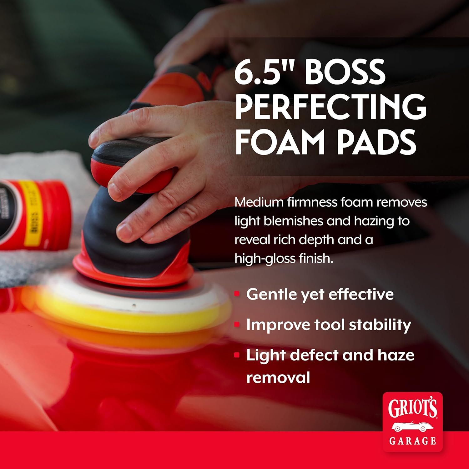 Griot'S Garage B130F6 6.5" BOSS Perfecting Foam Pads, (Pack of 2) image number 4