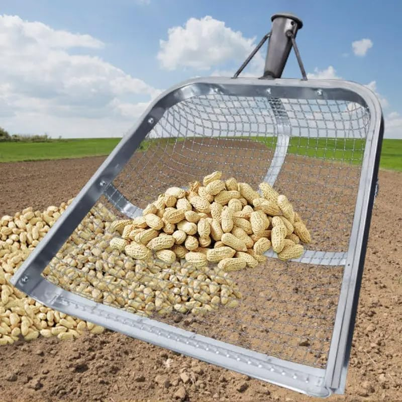 AIMALL Soil Sieve Mesh for Gardening, Stainless Steel Soil Strainer with Handle, 3 Sizes for Soil, Corn, Peanut, Grain and Agricultural Use (4Mm, 6Mm, 12Mm Grids) image number 1