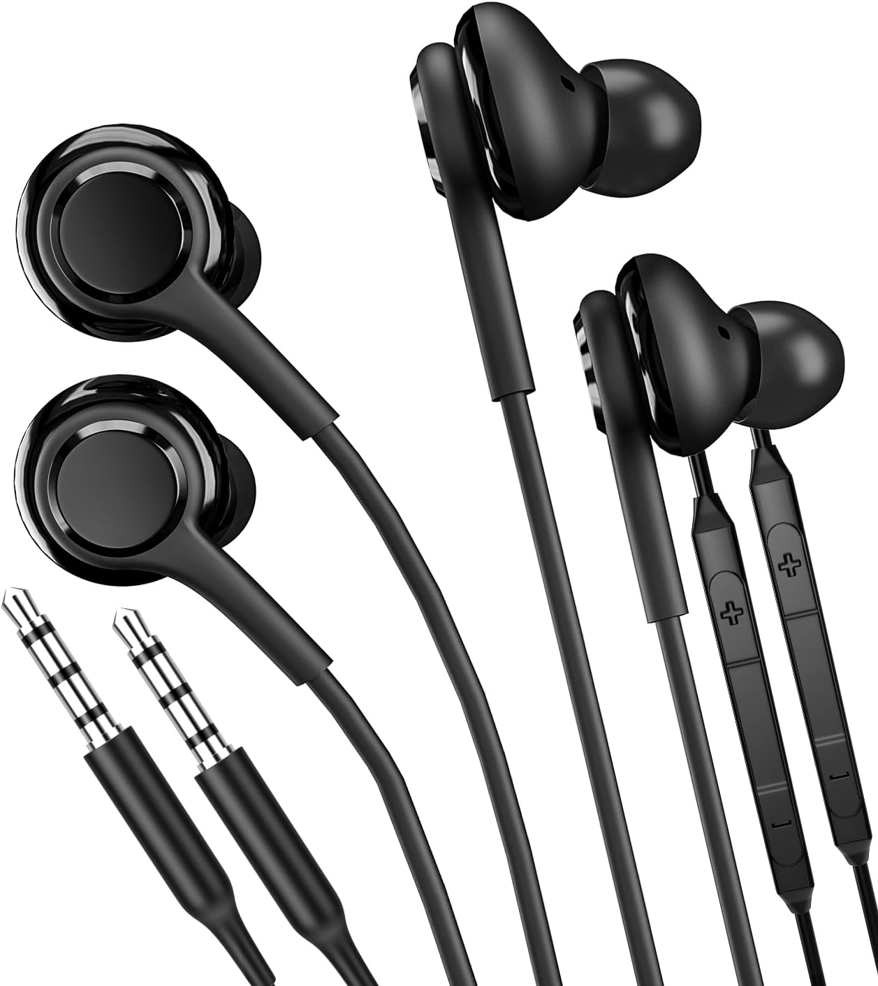 Earphones Wired 3.5Mm Jack Gamer 2 Pack Compatible with Xiaomi Samsung Intra Earbuds Wired Audio Sports Handsfree image number 5