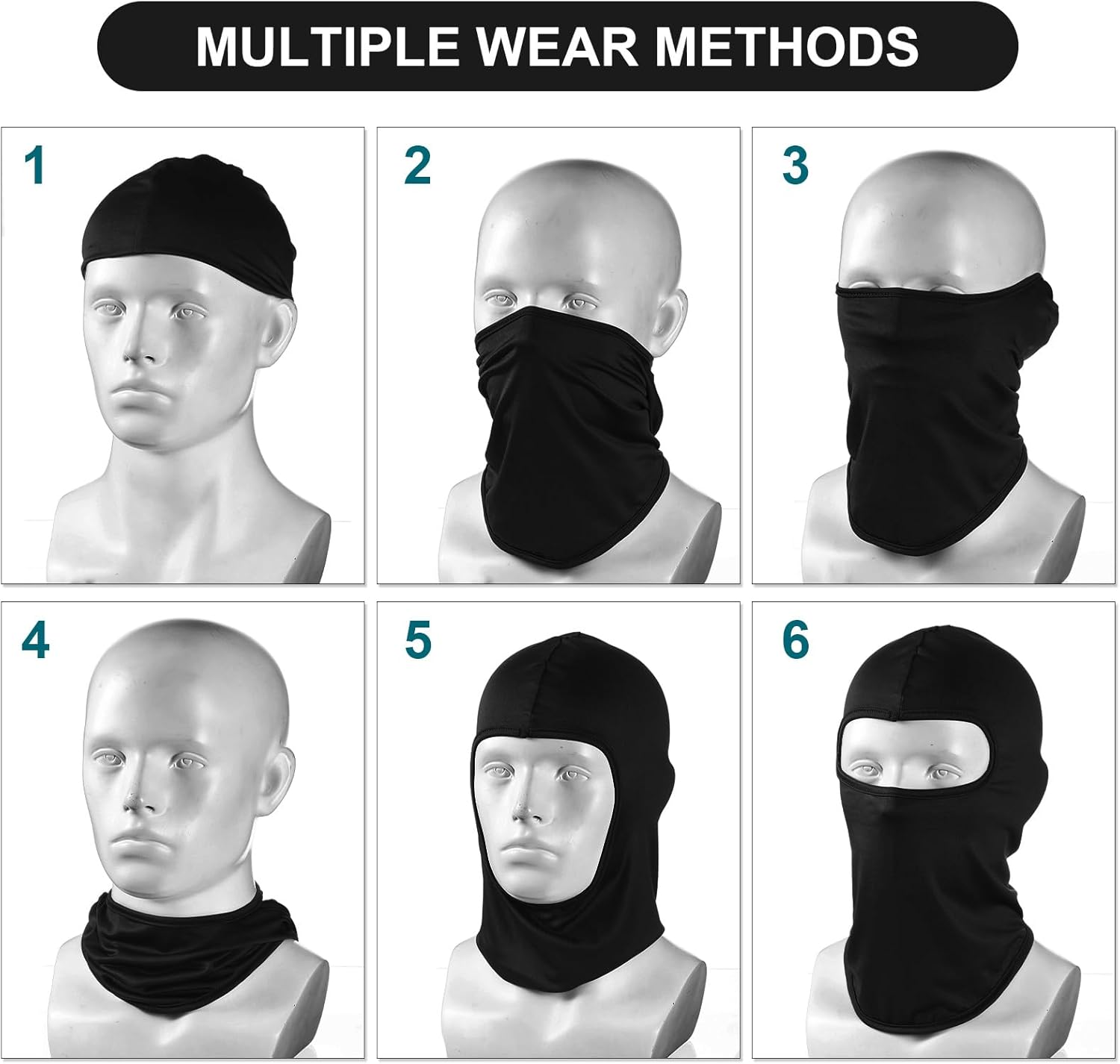 60 Pcs Balaclava Face Masks Men Full Face Cover Balaclava Mask Pasamonta&ntilde;as Ski Mask Winter Mask for Men Women
