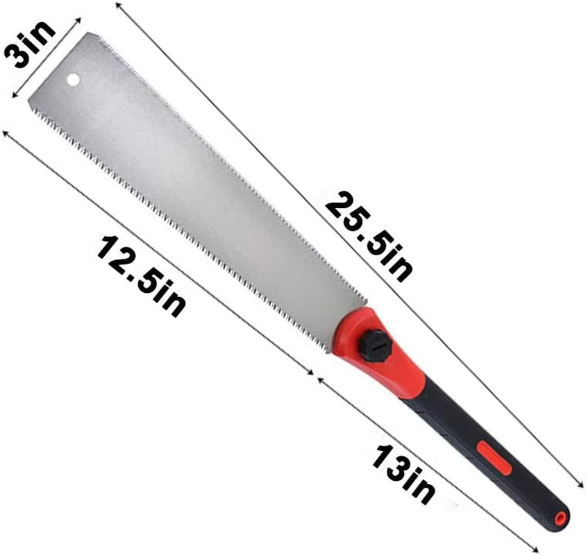 DUEBEL Japanese Fine Cut Saw, Hand Saw Ryoba Double Edge Pull Saw Interchangeable Flush Cut Saw Flexible Blade Handsaw for Woodworking (Japanese Ryoba Saw 31.8Cm) image number 5