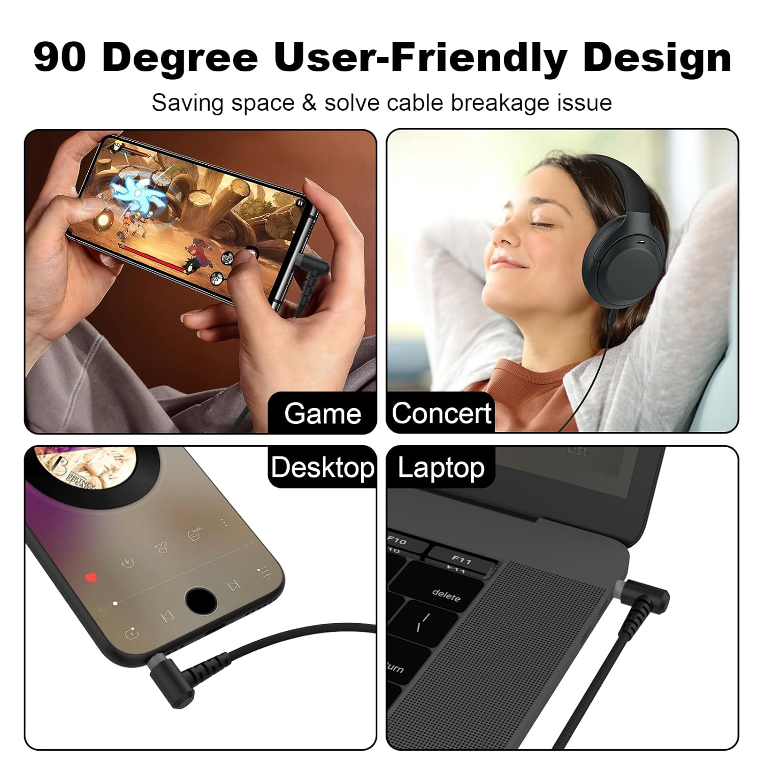 Toxaoii WH-1000XM4 Headphone Cable, Replacement Audio Aux Cord Compatible with Sony MDR-XB950BT MDR-1000X WH-H900N WH-CH700N WH-1000XM4 WH-1000XM3 MDR-10R MDR-ZX770BN MDR-100ABN Headphones(3.9Ft) image number 1