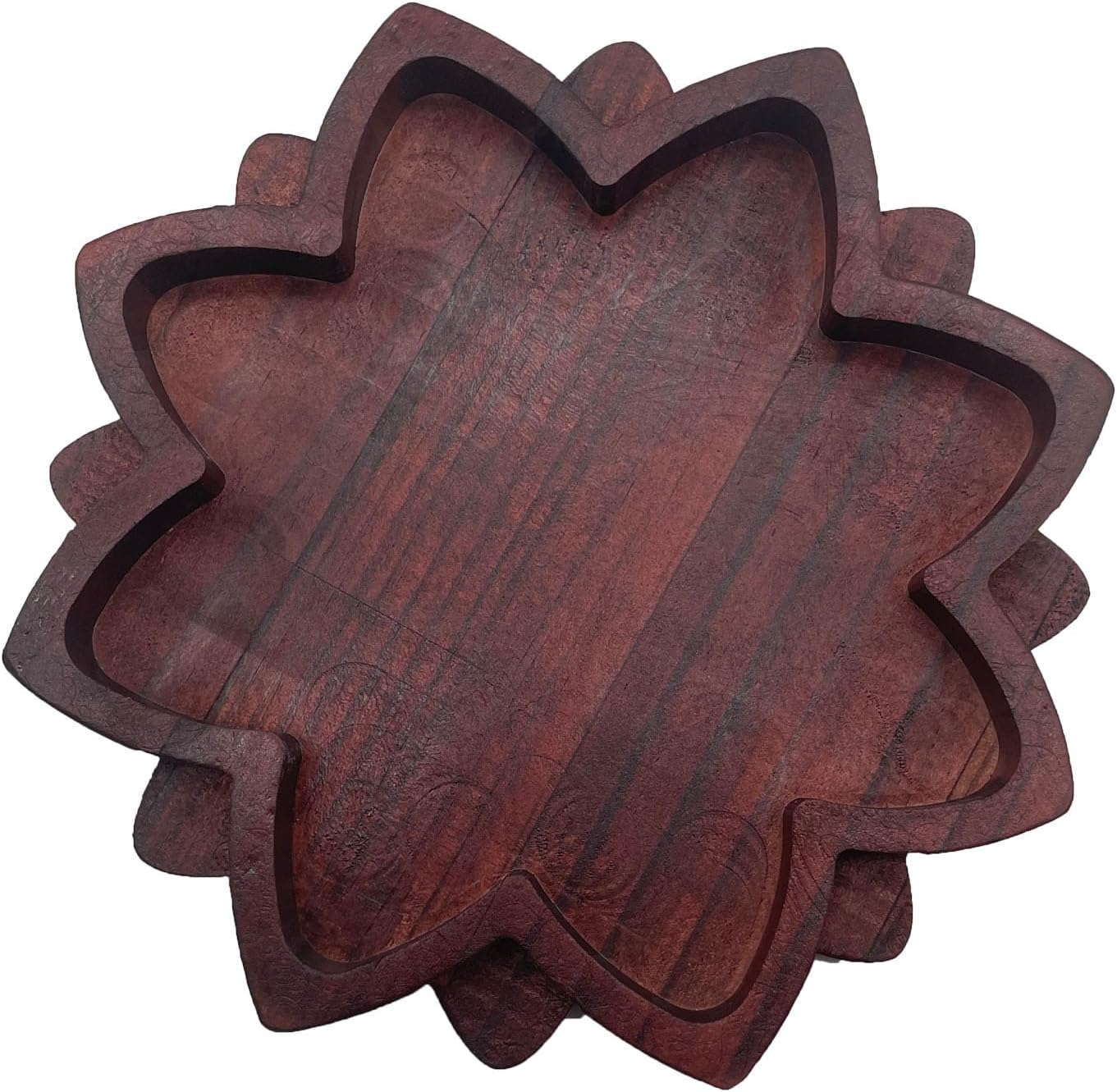 1 PCS Lotus Crystal Decorated Wooden Tray Mandala Crystal Tray Wooden Crystal Holder Stone Tray Wooden Jewelry Board Shelf Healing Crystal Organizer image number 5