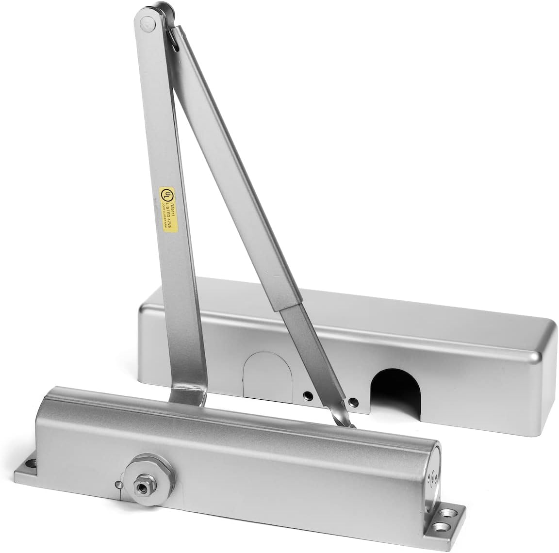 Dynasty Hardware Door Closer Heavy Duty Hydraulic Adjustable Size 1-6 Spring Door Closer, Meets ADA 8500 Series Sprayed Aluminum image number 6