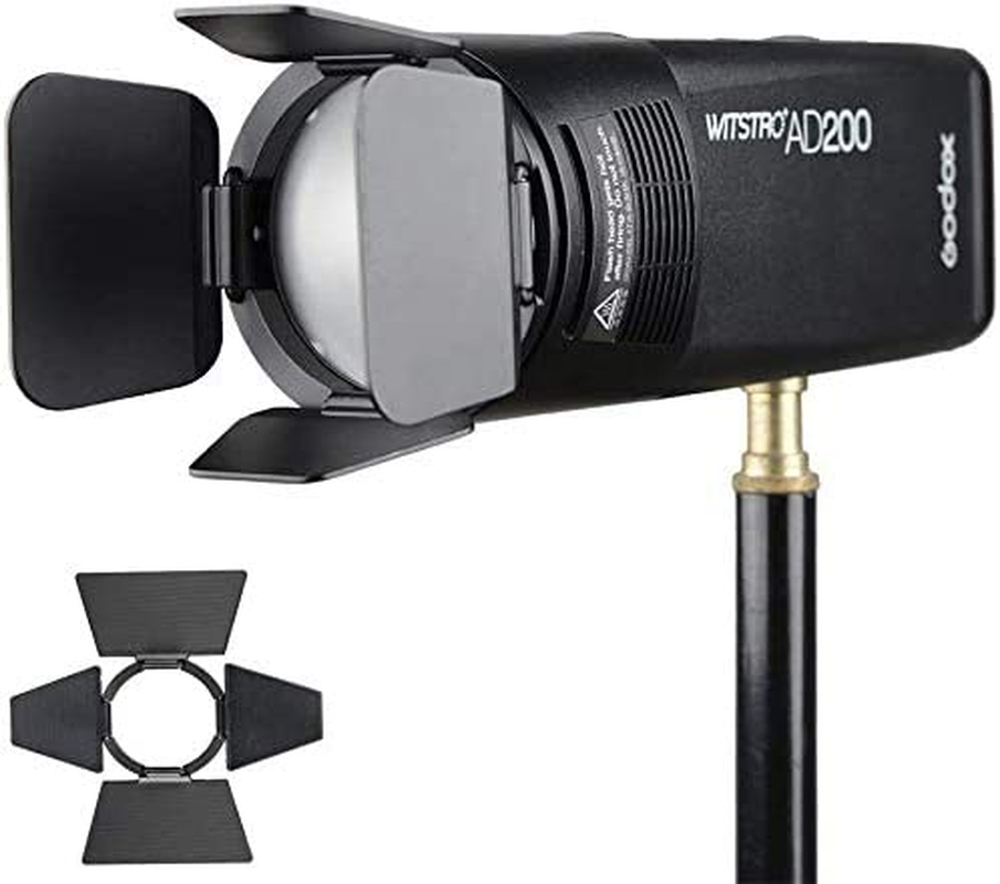 Godox AK-R1 Barn Door, Snoot, Color Filter, Reflector, Honeycomb, Diffuser Ball Kit for AD200, V1, H200R round Flash Head (AK-R1) image number 4