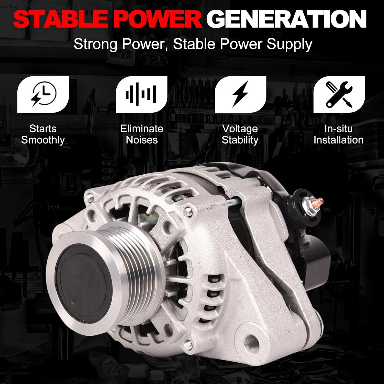 12V 80A 1KD-FTV Alternator Compatible with TOYOTA HILUX 2.5D D-4D;Compatible with TOYOTA VIGO 2005 image number 2