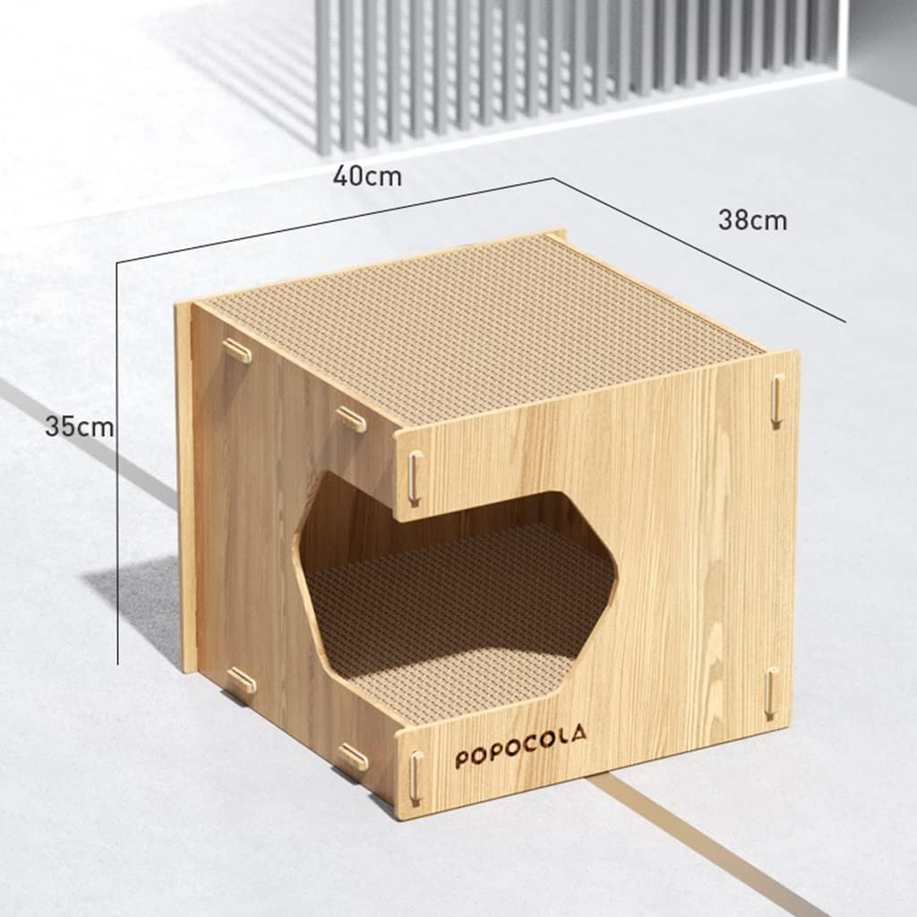 Indoor Cat Nest Four-Season Cat Nest Enclosed Cat House Solid Wood Pet Nest image number 6