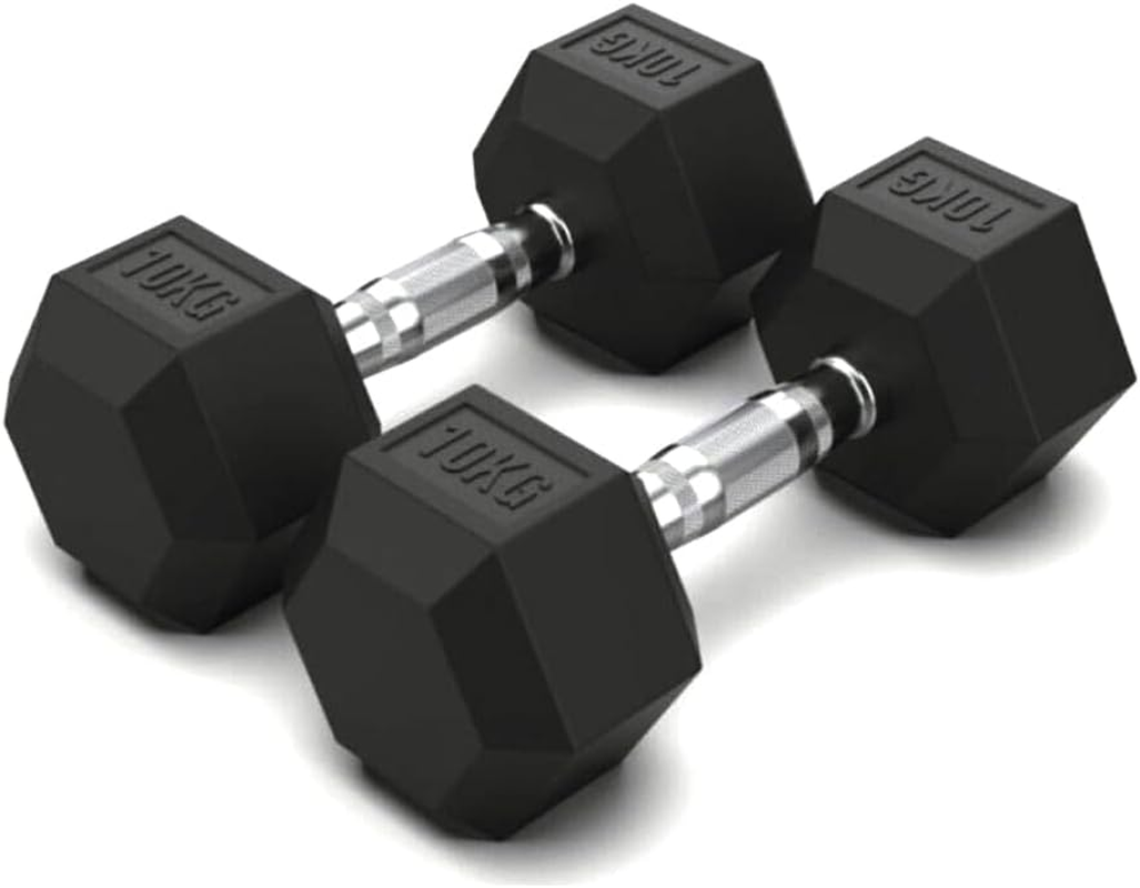 Hex Dumbbells (1KG-55KG), Fitness Dumbbell Set,Rubber Coated Encased Dumbbells Weight, Exercise Hand Weights with Non-Slip Handles, for Women Men,Home Gym,Workout,Strength Training,Bodybuilding