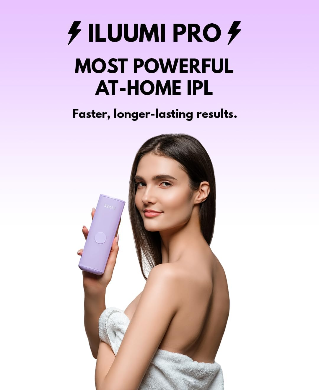 ILUUMI IPL PRO Hair Removal Device for Face and Body, Permanent Hair Reduction for Women and Men, with 5 Intensity Levels and SAPPHIRE Ice-Cooling Technology, In-Home Use