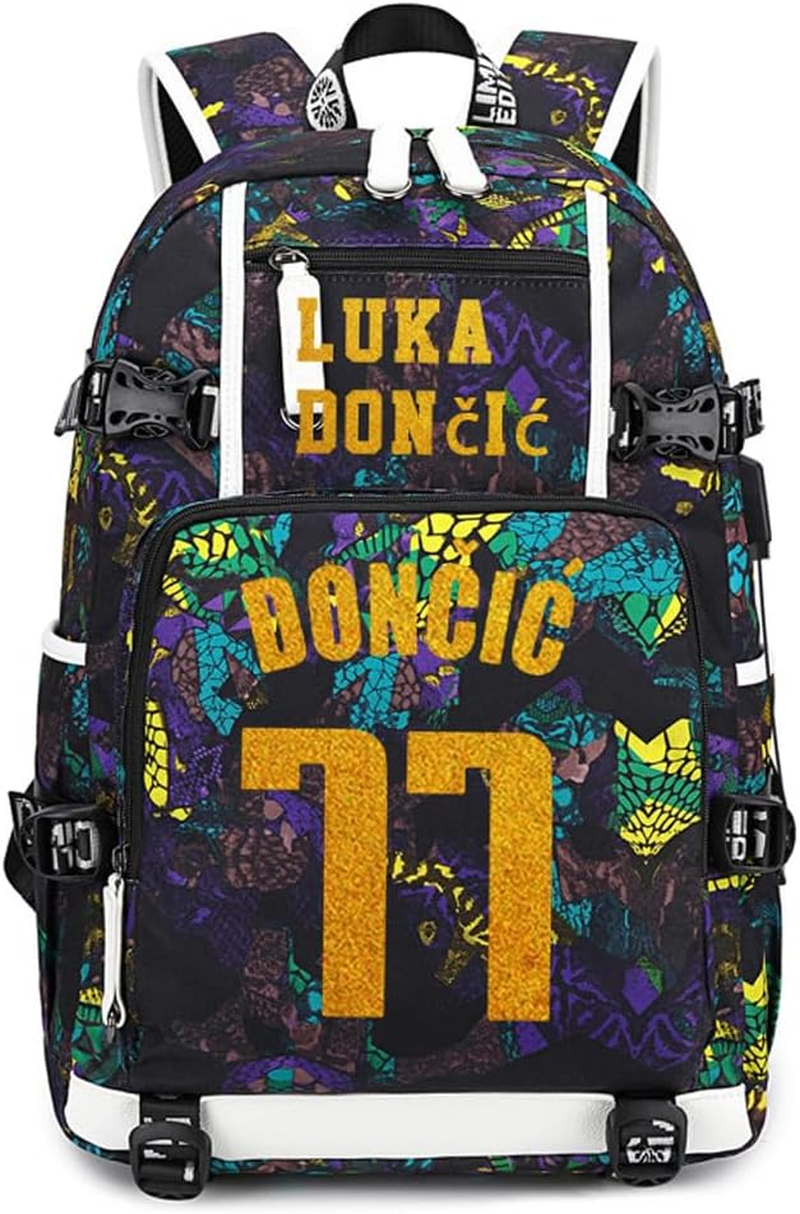 Basketball Player 77 Multifunction Backpack Travel Daypacks Fans Bookbag for Men Women