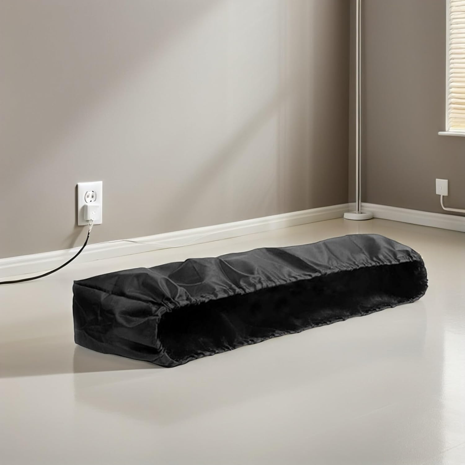 Oxford Cloth Outdoor Heater Cover Dustproof Patio Heater Protection with Elastic Rope Black image number 2