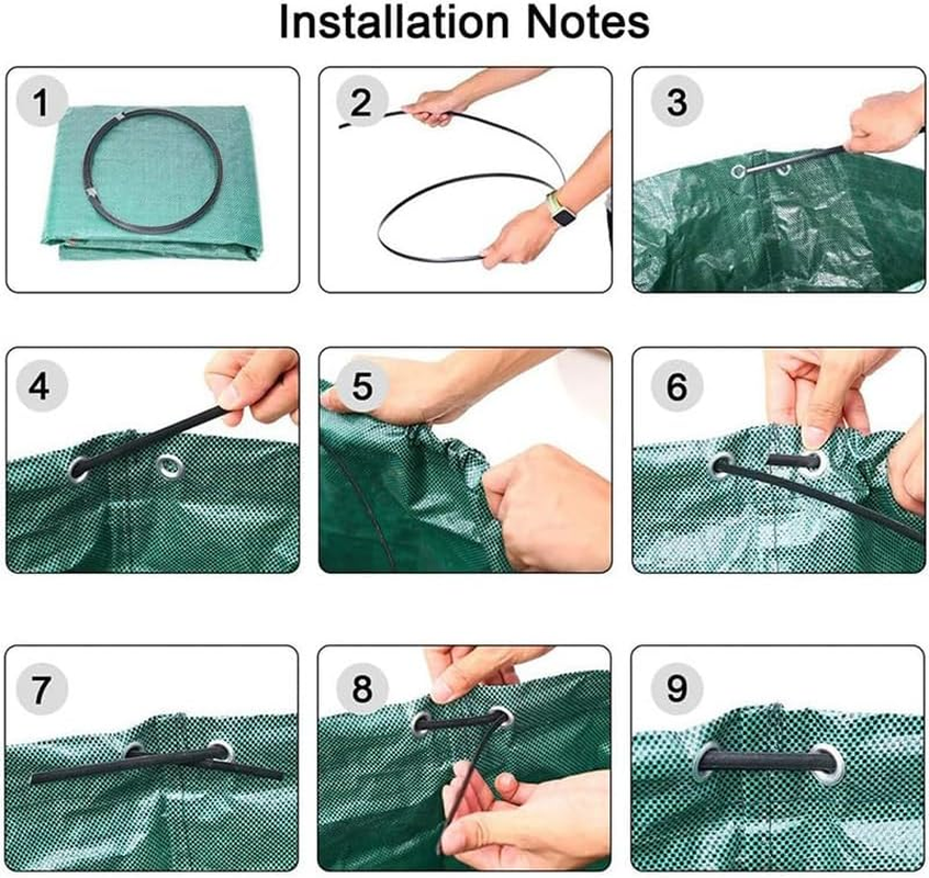 AIMALL 300L Garden Deciduous Bag with Lid, Large Garden Garbage Collection Bag for Branches, Leaves, and Compost, Flip Open Design for Easy Access image number 4