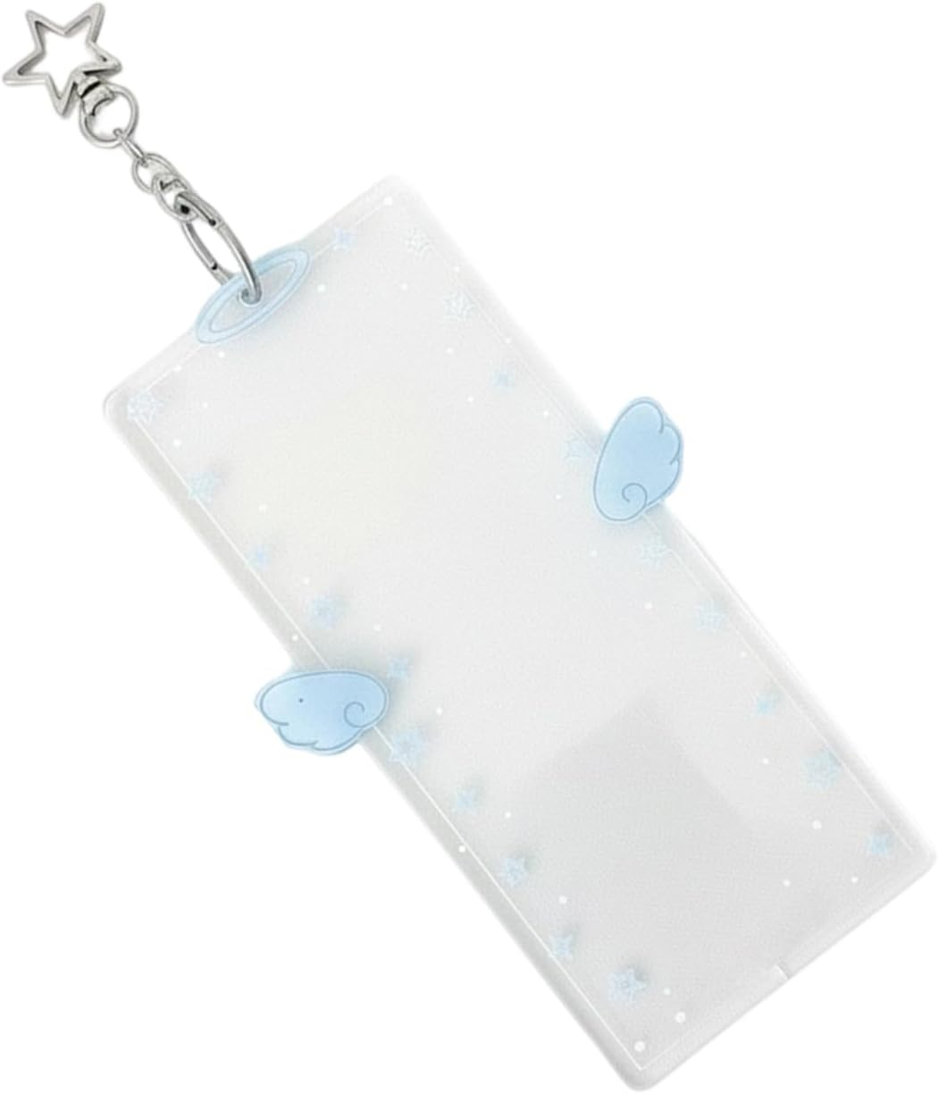 Picture Keychain,17X9Cm Cute Acrylic Clip - Picture Keychain Holder DIY Photo Ornaments | for Women Friends Bag Purse Wallet Pocket Valentines Day Birthday Holiday Party - Blue image number 6