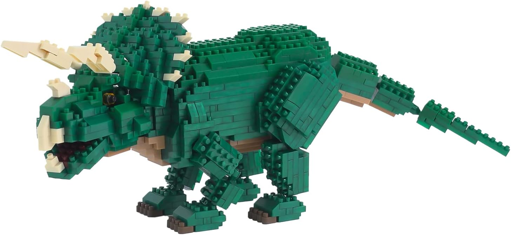 Nanoblock Dinosaur Deluxe Edition A005 Triceratops & Triceratops Skeletal Model, Set of 2 image number 6