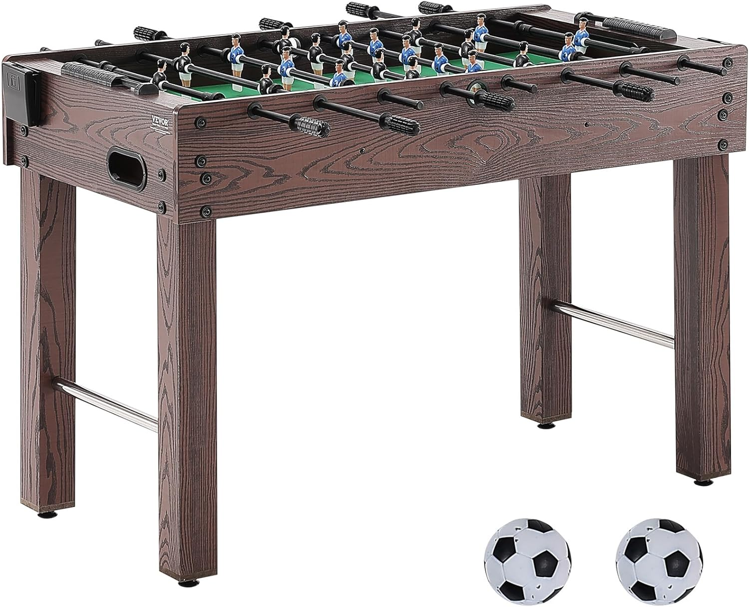 VEVOR Foosball Table, 48 Inch Standard Size for Home, Family, and Game Room, Indoor Soccer Table Set with 2 Balls and 2 Cup Holders image number 2