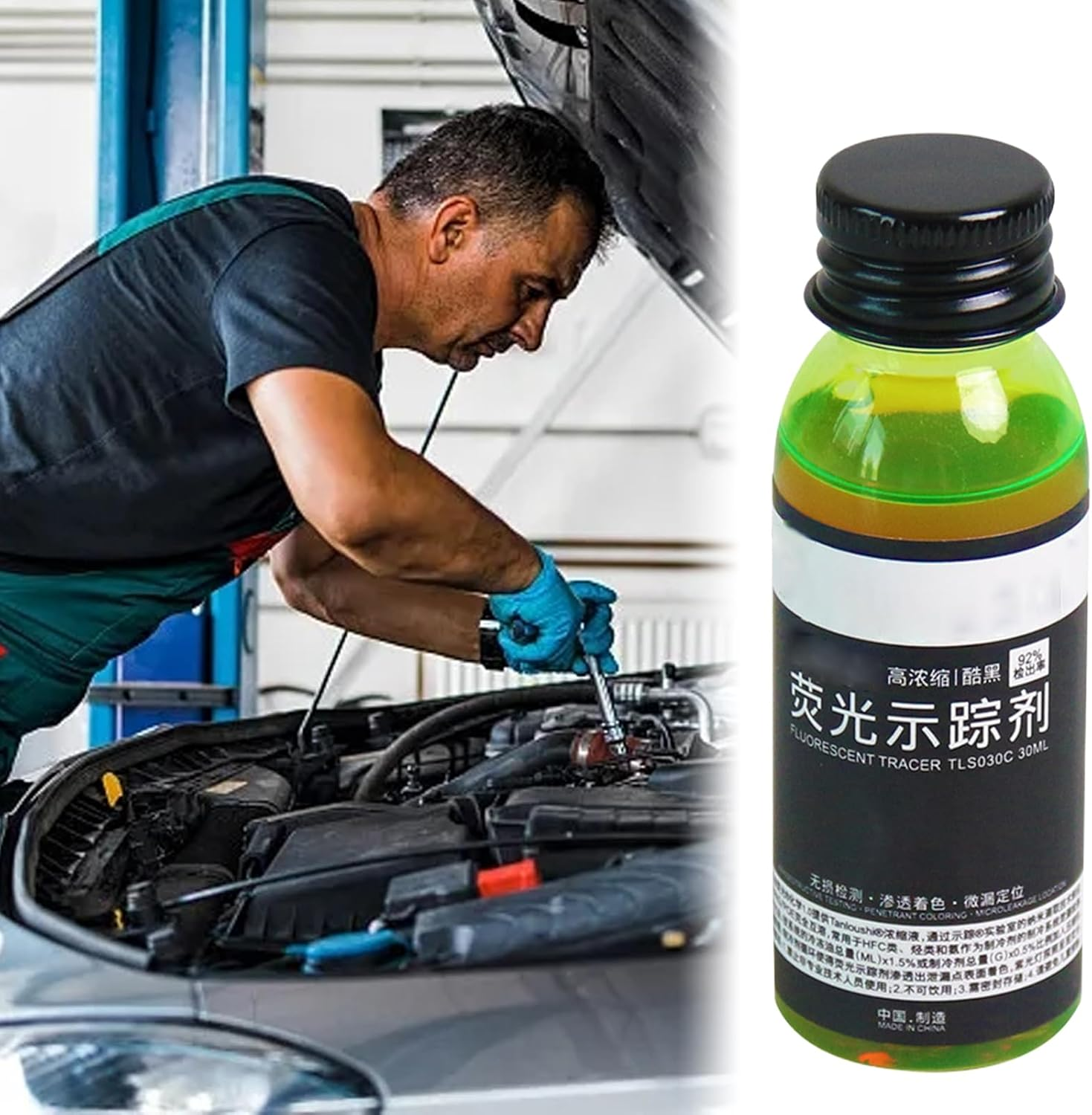 HVAC Leak Detector | Air Conditioner Detection Fluorescent - Portable Air Conditioner Leak Detector Fluorescent Concentrate Agent for Home, Automotive, RV, Basement image number 6