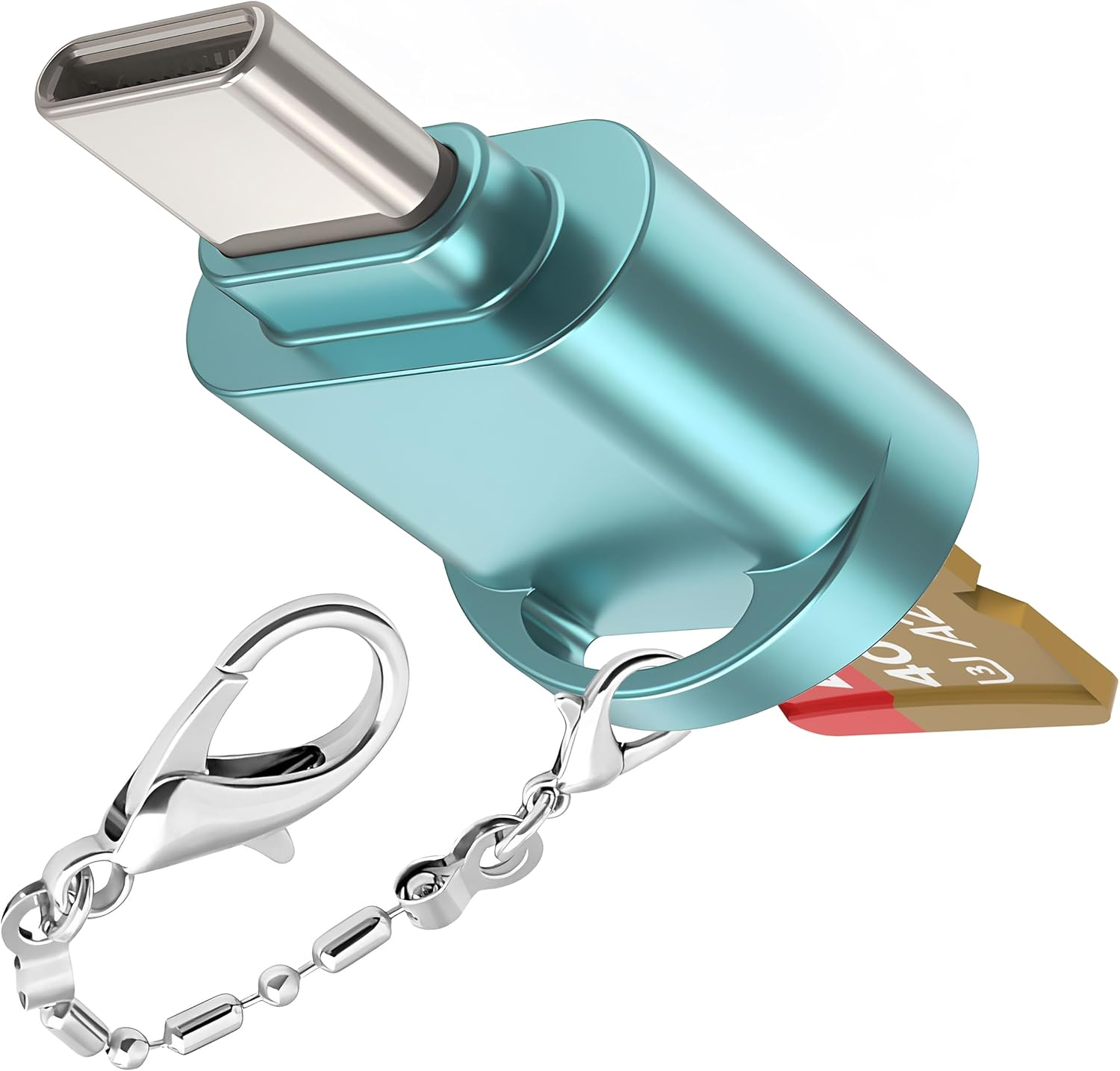 Wansurs USB-C Micro SD Card Reader for Android, Micro SD Card to Type-C Adapter, USB C Card Reader for Camera Memory Card with Keychain, Card Reader for PC Android Phone (Black)