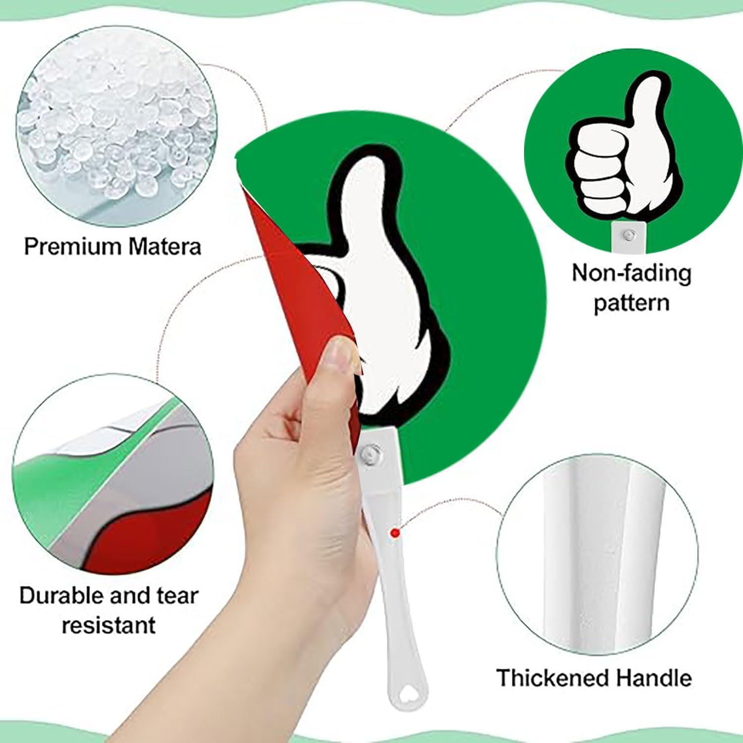 10Pcs Classroom Voting Paddles, Thumbs up Thumbs down Voting Paddles, Plastic Yes or No Auction Sign Paddles, True False Paddles for Teacher Interaction Event Voting Supplies, Elect, Meeting image number 4