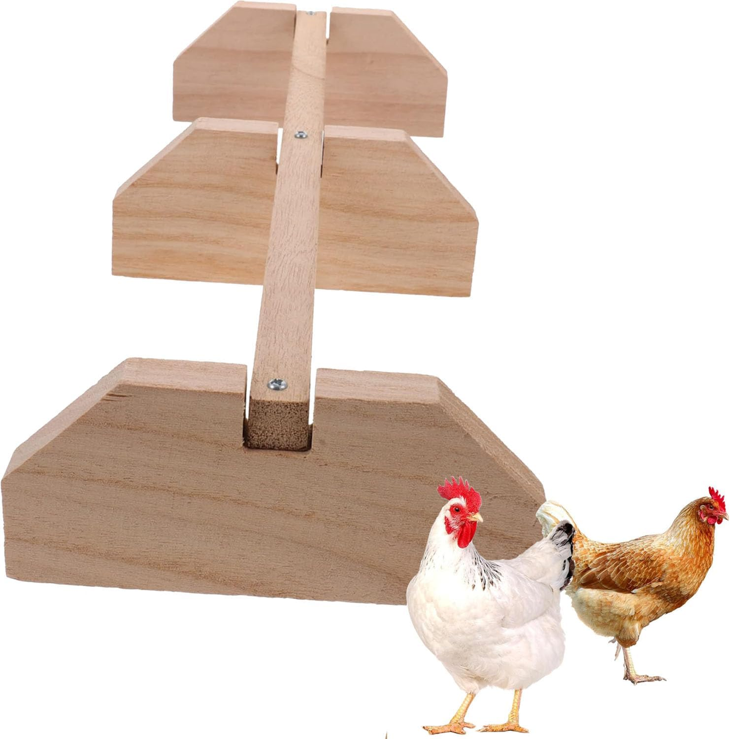 Hen Swing Stand - Strong Wooden Chicken Perch and Parrot Training Rack, Bird Accessories and Toys with Solid Wood Stick image number 5