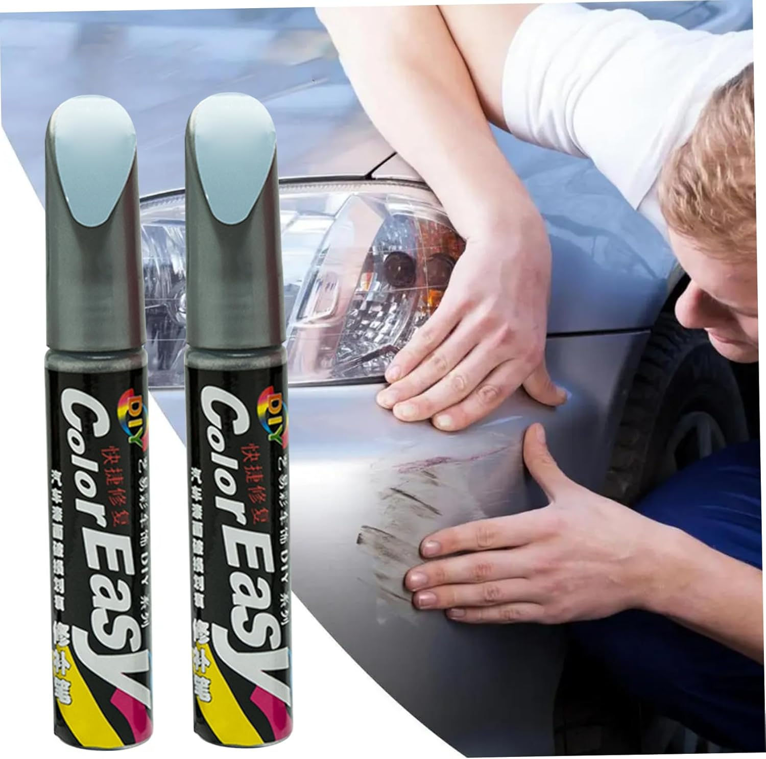 Touch up Paint for Cars, 2PCS Two-In-One Car Touch up Paint, Quick & Easy Solution to Repair Car Pen for SUV, Truck, RV Scratches, Grey- image number 5