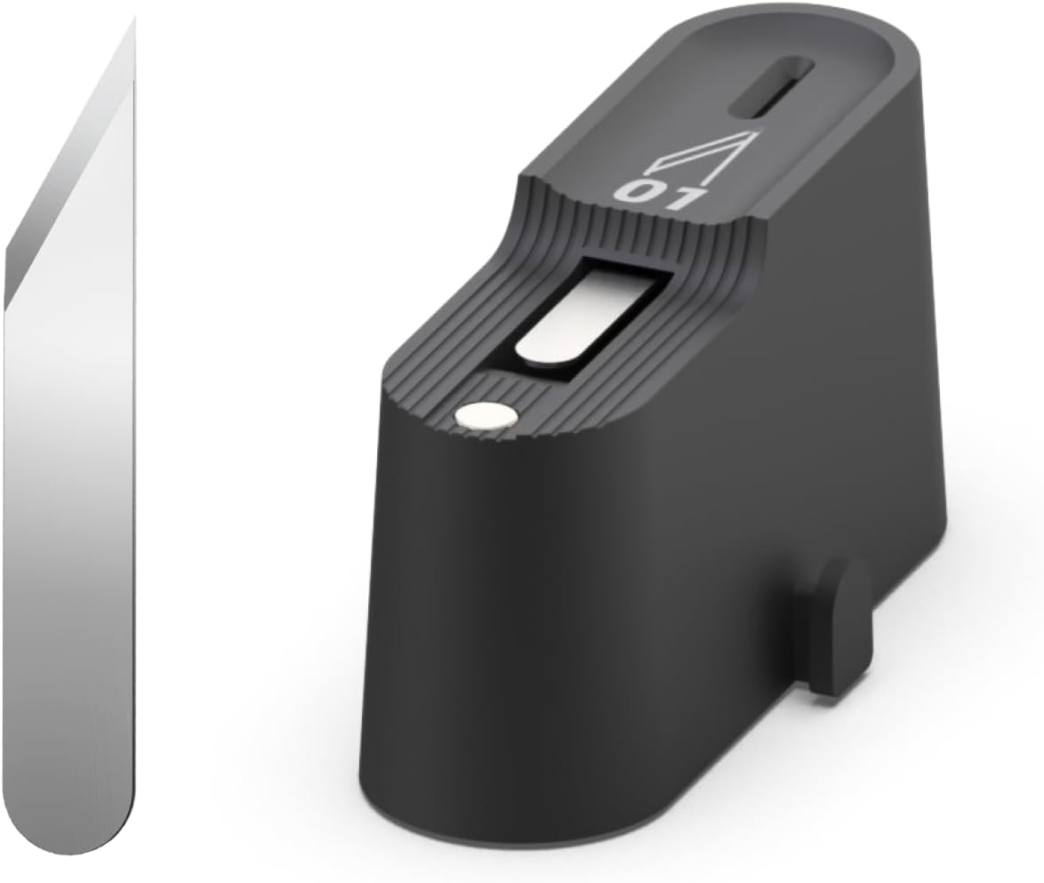 HOZO 10Pcs Neoblade 06 Double Edge Blade, Moisture-Proof Blister Pack, for Precision Engraving & Sharp Groove Carving, Spring-Loaded Safety Dispenser, Disposal Slot, Stackable Blade Storage Box image number 3