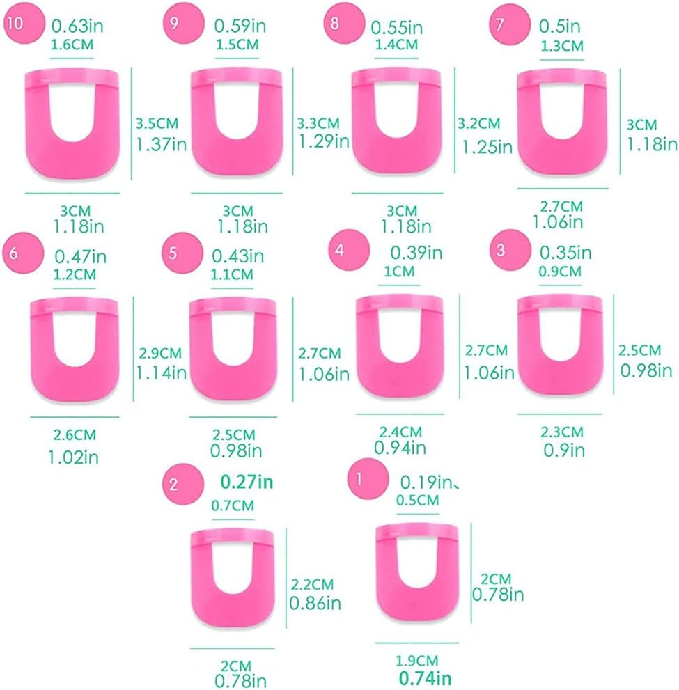 26 Pcs (10 Sizes) Nail Protector Holder, Nail Art Tool for Shield Finger Spill-Proof, Reusable Soft Plastic Shield Protector Tools for Women DIY Manicure image number 6