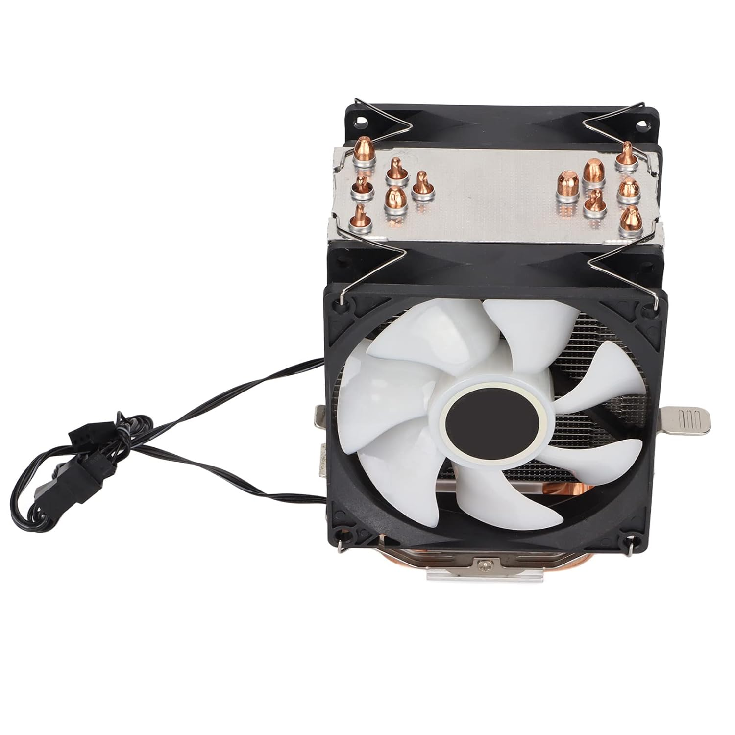 CPU Cooler for LGA 775/1155/1156/1366/2011,For Core I3,For Core I5,For Core I7,For Am2/Am2+,For AM3, 3Pin 20Db 38 CFM RGB 90Mm CPU Cooling Fan, Plug and Play (Dual Fans) image number 6