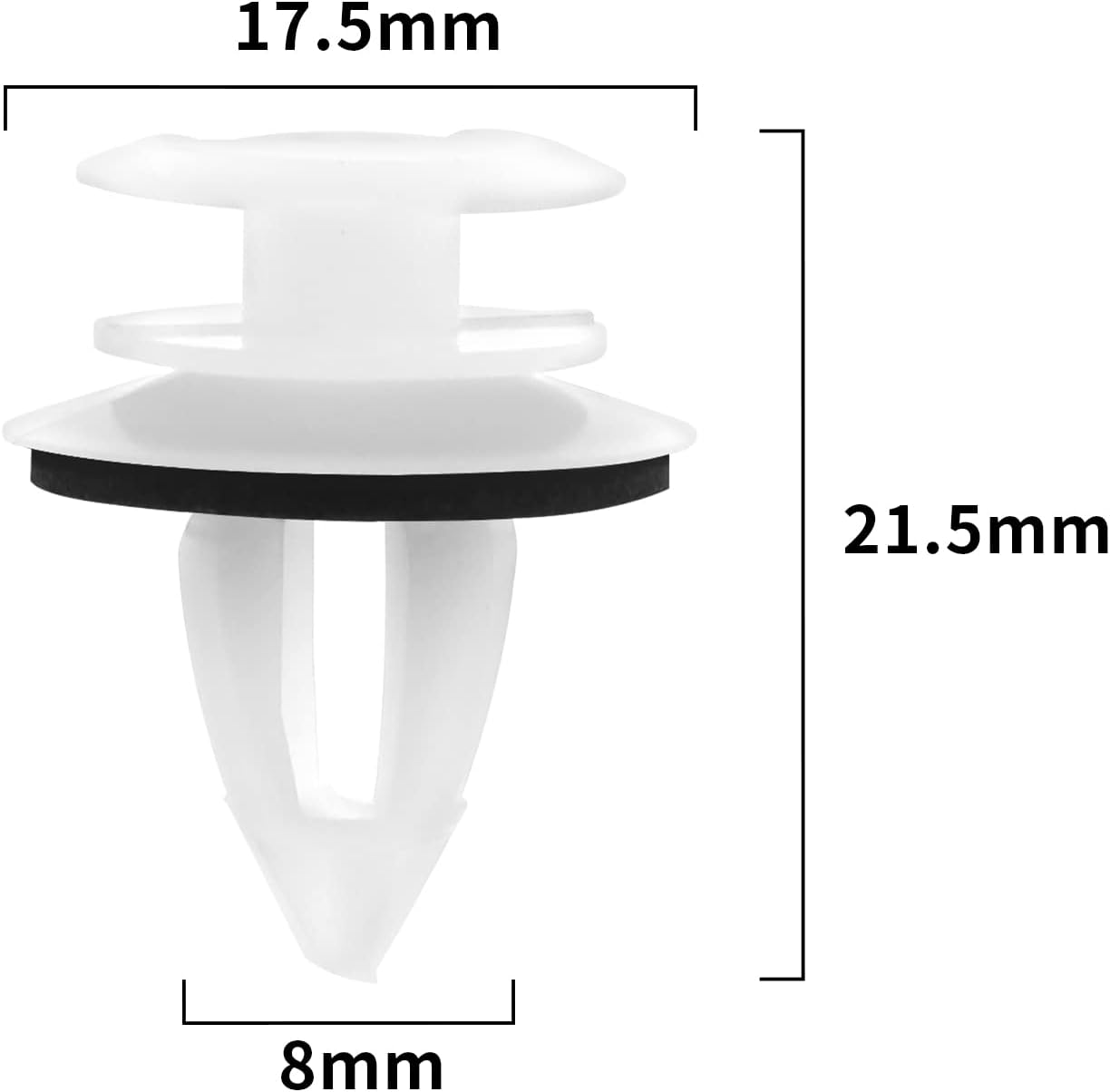 50Pcs Sill Moulding Cover Trim Clips Replacement 994275 Compatible with BMW 1 3 5 7 Series E21 E30 E36 E46 E90 E91 E92 E93 E12 E28 E34 E39 Door Panel Clips image number 4