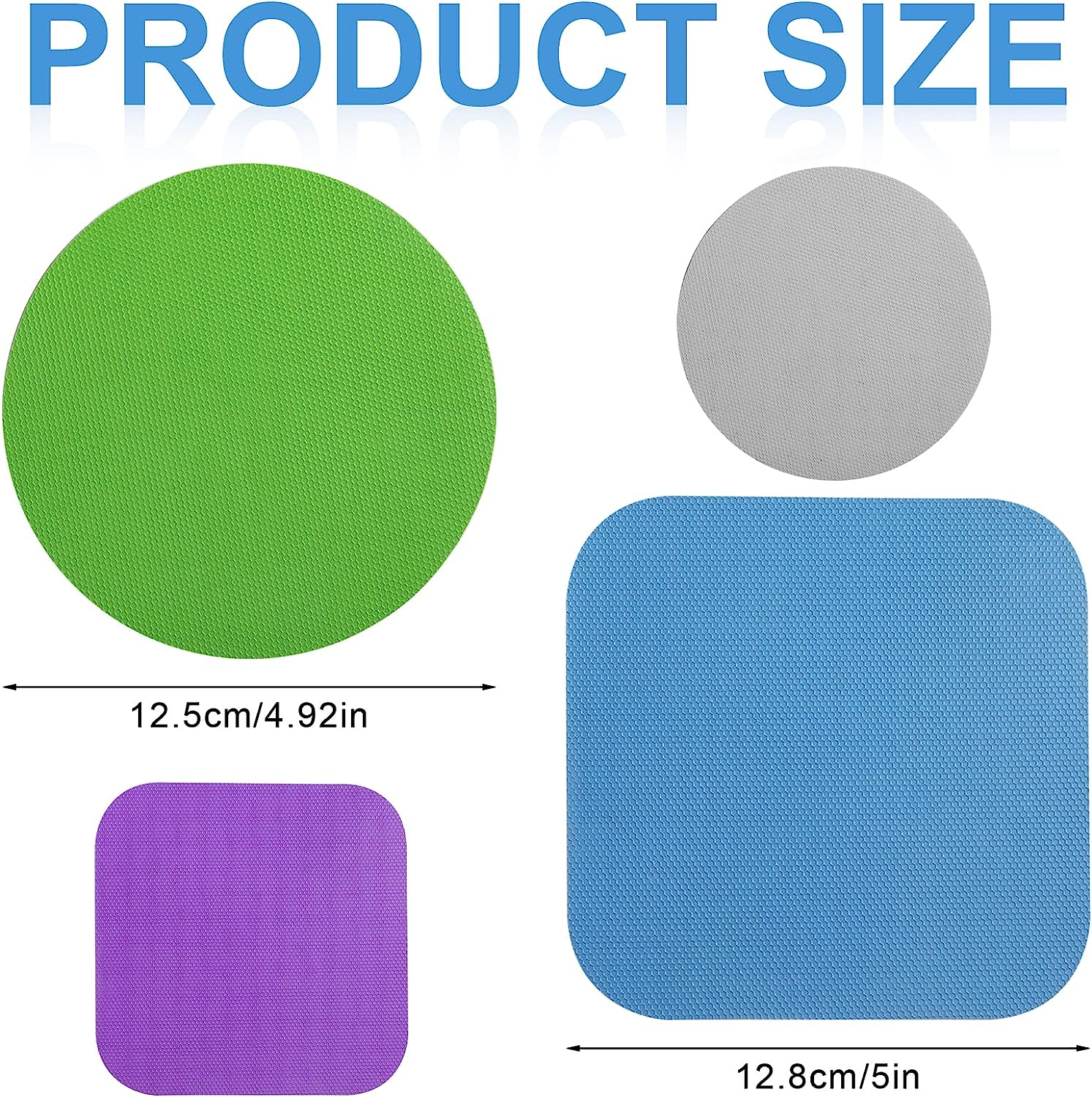 4Pcs Jar Opener Gripper Pads, Multifunctional Rubber Jar Gripper Pad Jar Opener Grippers for Elderly Suffering from Arthritis Weak Hands (Blue, Green, Grey, Purple) image number 1