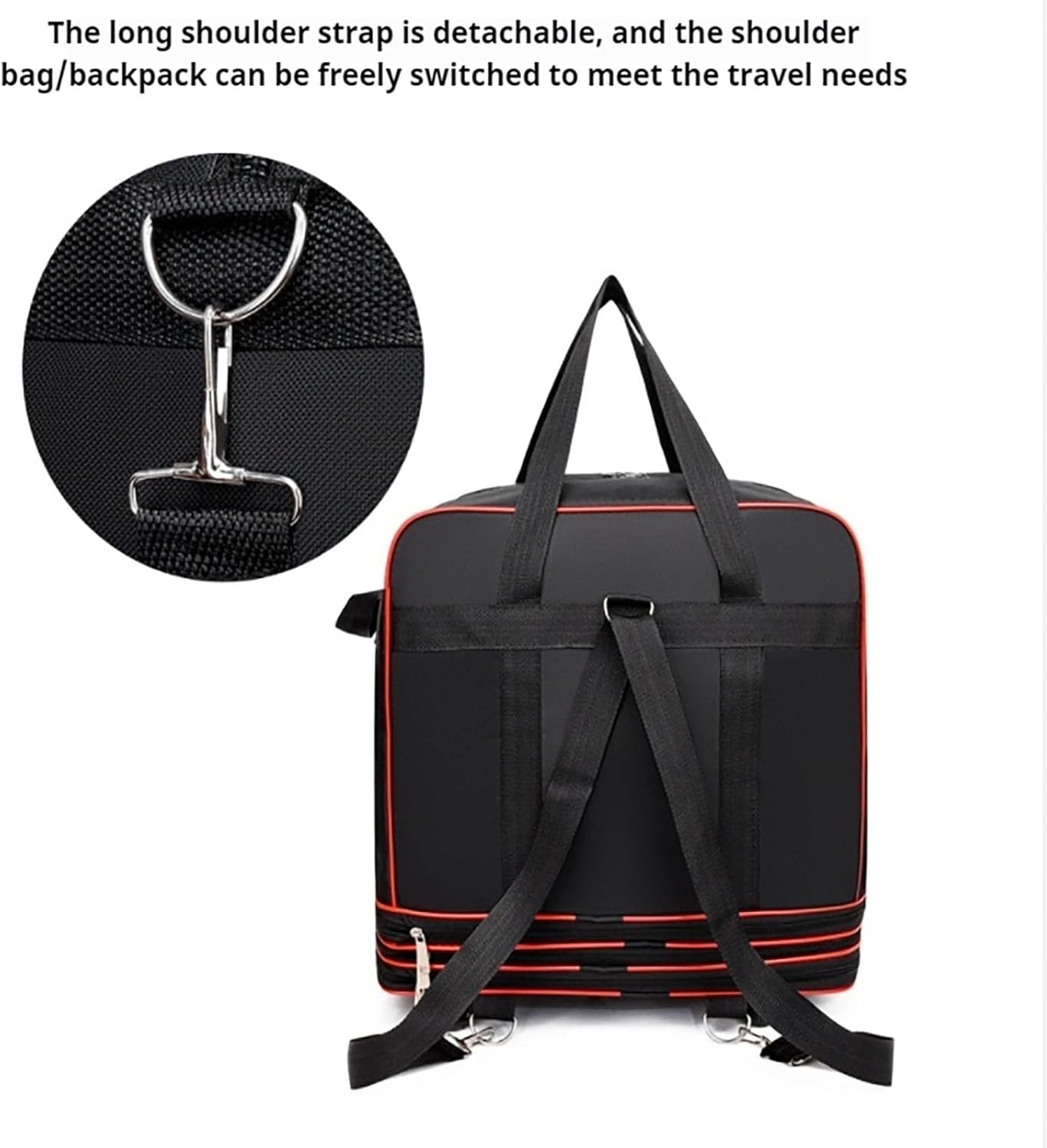 Heyinova Foldable Suitcase Luggage,Rolling Expandable Bag Luggage with 5 Wheel,Waterproof Zipper Travel Oxford Fabric Luggage,Durable Travel Duffel Bag with Luggage Tag(L) image number 4