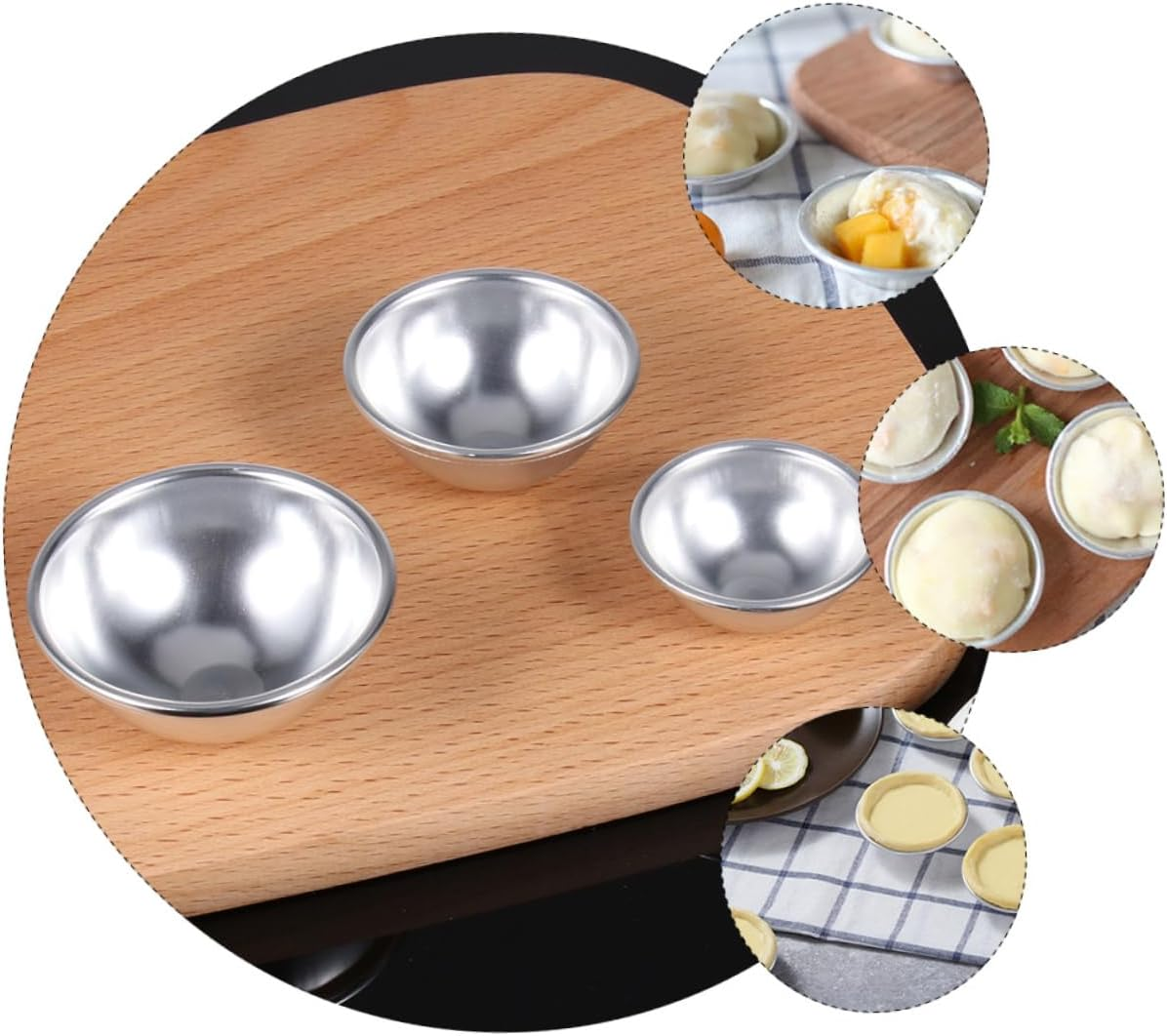 24Pcs Semicircular Bath Salt Mold Diy Bath Ball Baking Mold Set Multi-Size Sphere Moulds for Shower Making image number 2