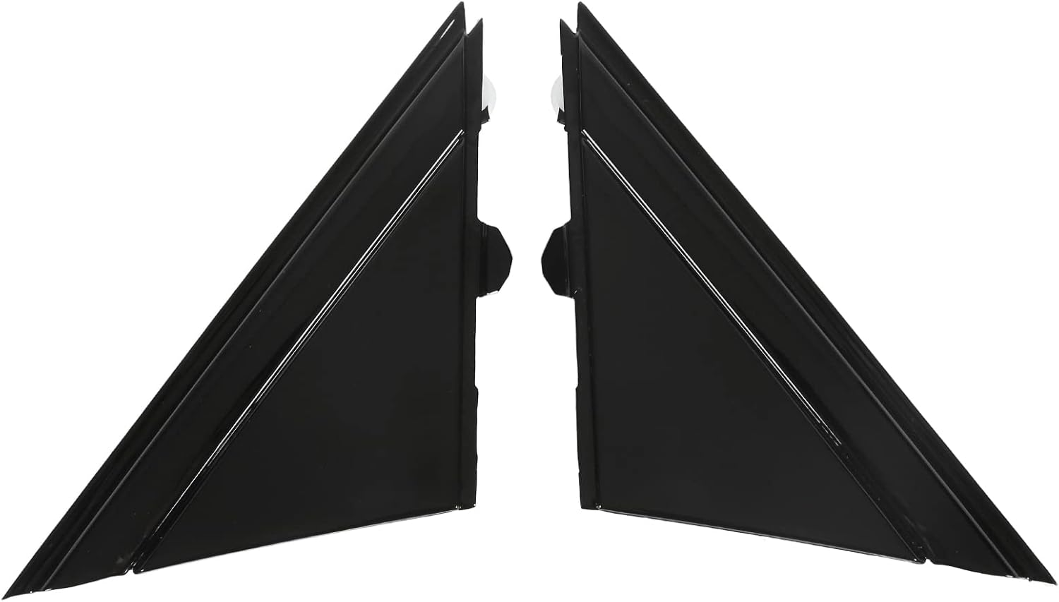 500 Door Mirror Flag Cover 1SH17KX7AA Replacement Plate Trim for 2012-2017 (Glossy Black) image number 2