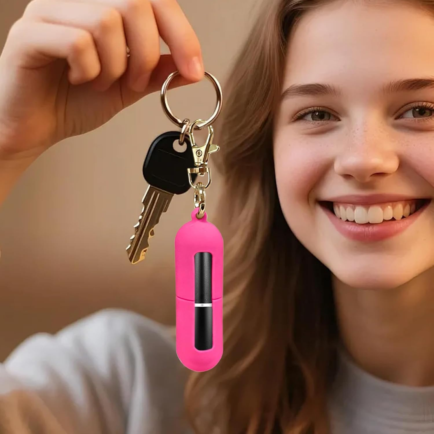 Apujent Lipstick Holder Keychain | Travel Silicone Sleeve,Lip Gloss Keychain - for Travel Purse Wallet Gym Workplace Outdoor Activities Daily Commute image number 5