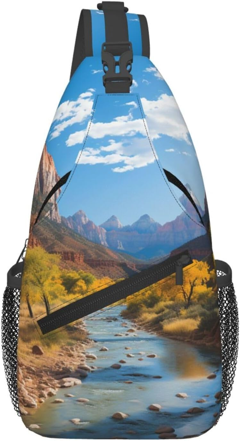 Glbnsheric Sling Bag for Women Men Crossbody Bag Sling Backpack Flamingo Bird Cross Body Bag Adjustable Chest Bag - Flamingo Bird image number 5