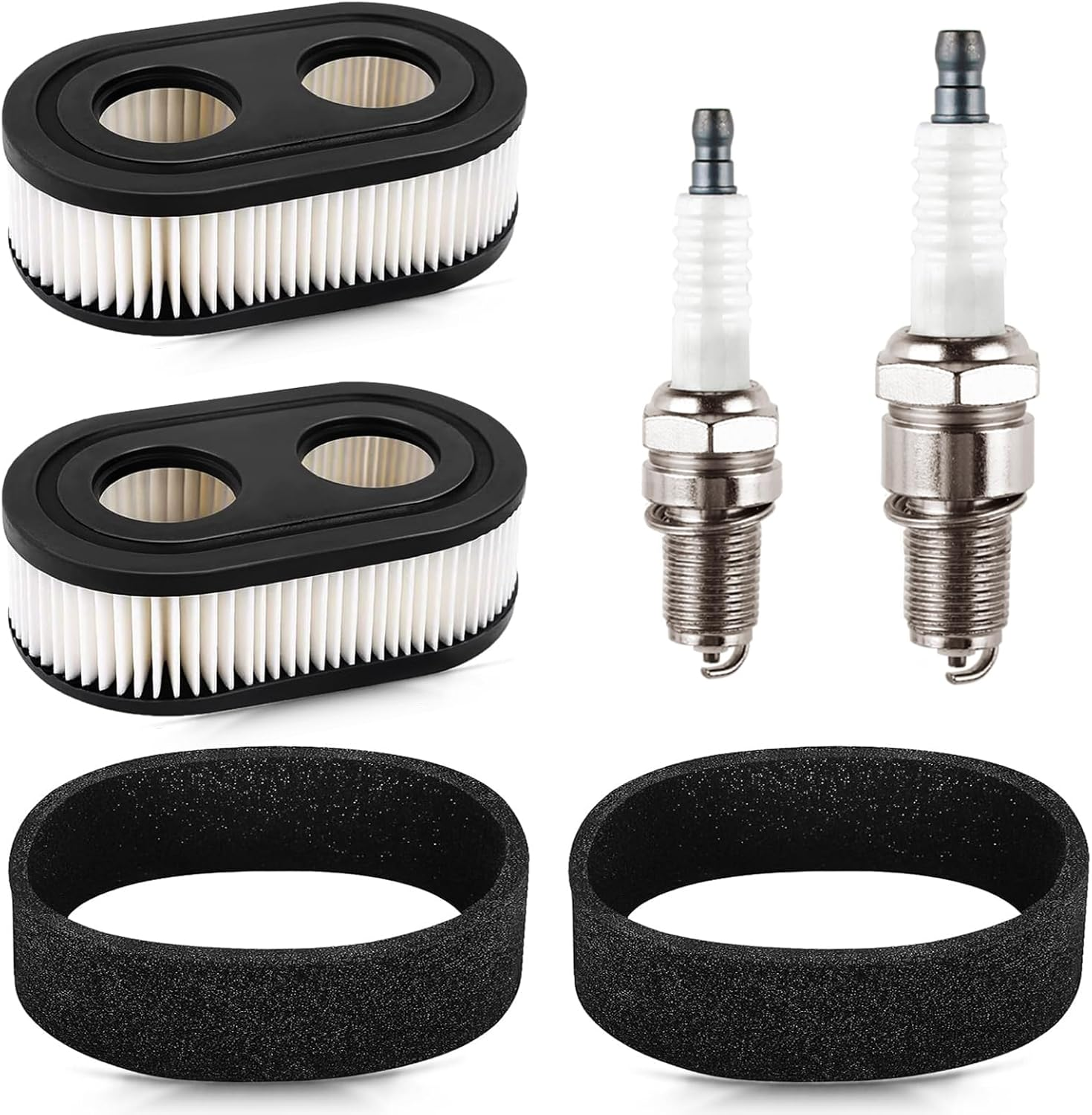 Rakiyada 2 PCS 593260 Air Filter with Pre Filter and Spark Plug Fits for Briggs and Stratton 500EX 550EX 575EX 625EX 725EXI Engines, Air Filter Parts for Toro Recycler 22 and Troy Bilt Lawn Mower image number 3