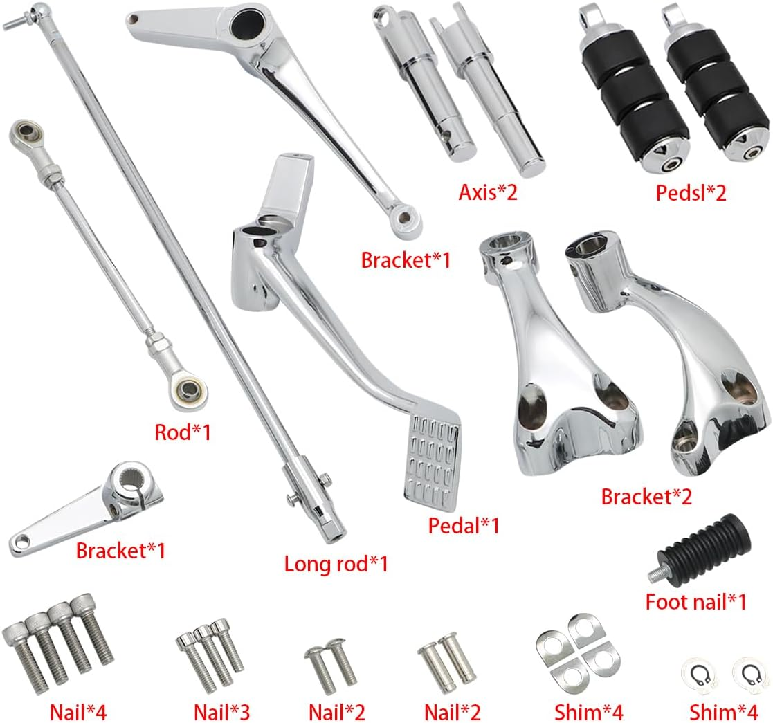 Motorcycle Forward Controls Complete Kit Pegs Levers Linkages for Harley 2014-2022 Sportster XL1200 XL 883 Forty-Eight Roadster Nightster Superlow Iron 883 image number 4
