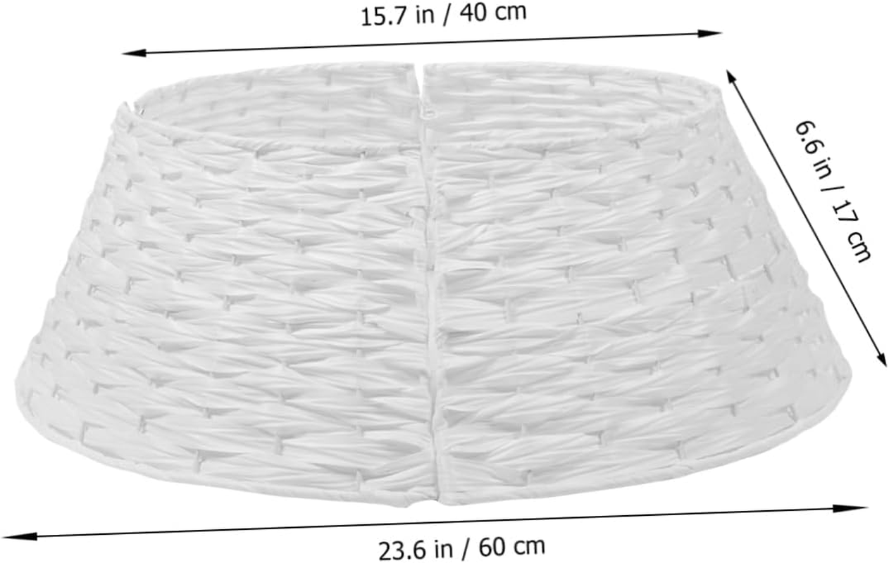 Xmas Tree Collar Woven Christmas Tree Skirt Christmas Tree Base Christmas Tree Skirt Decor Minichristmas Tree image number 5