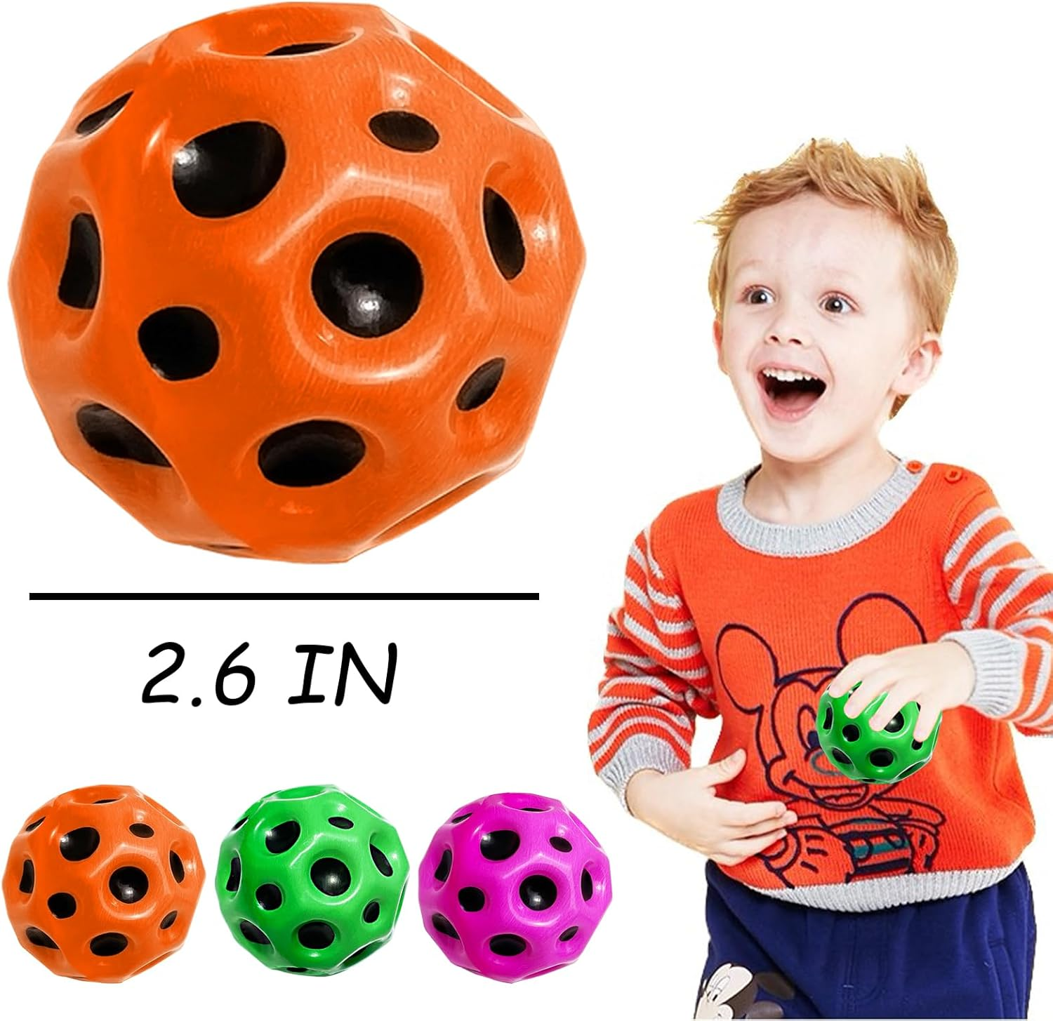 Space Ball, Extreme High Bouncing Ball, Super High Bouncing Space Ball, Improve Hand-Eye Coordination,Easy to Grip and Catch image number 3