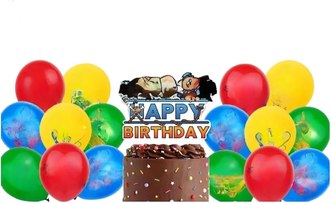 Ship Anime Birthday Decorations Party Supplies Party Favor Include Happy Birthday Banner, Cake Topper, Balloon，Cupcake Toppers, Anime Decorations for Women Men Teens