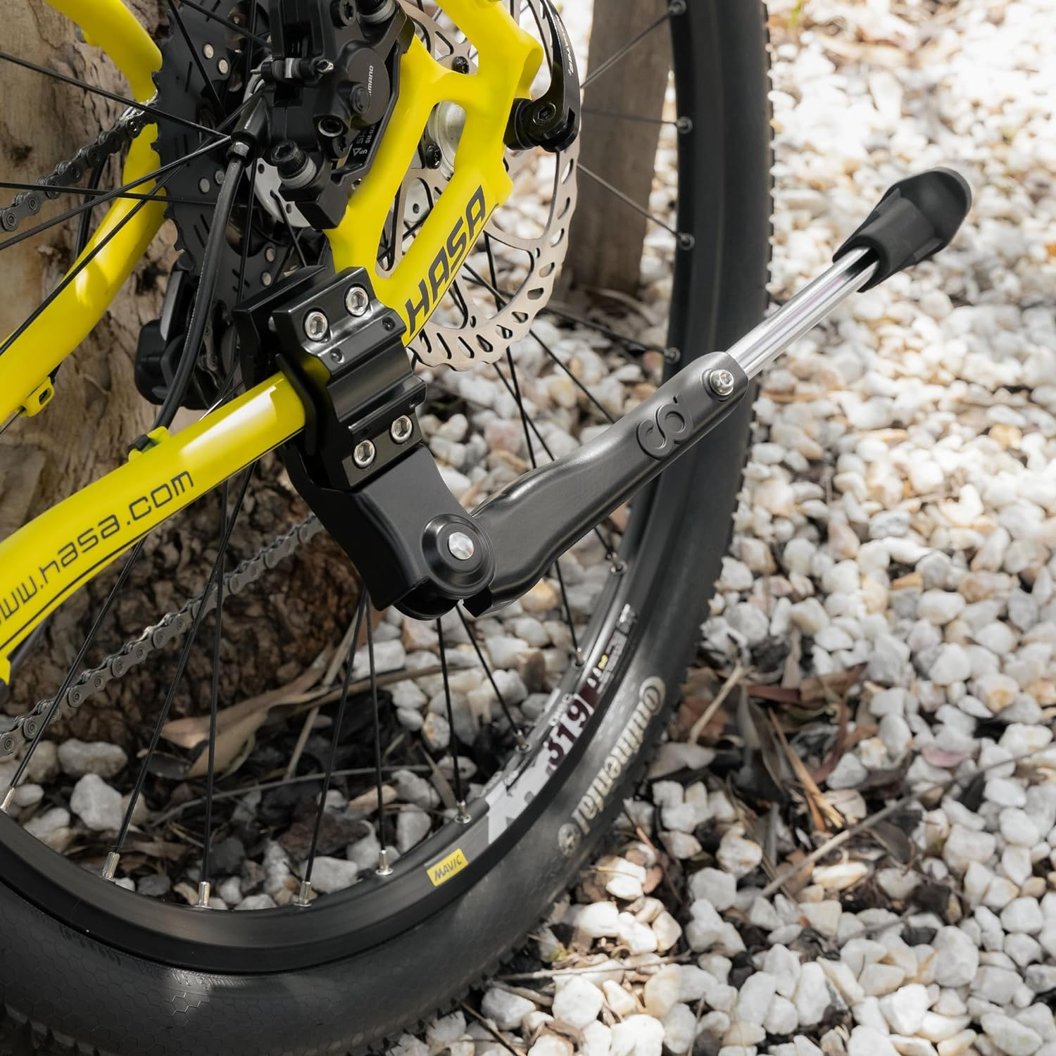 Cyclingdeal Adjustable Bicycle Kickstand Rear Mount Type - for Mountain Bikes MTB & 700C Road Hybrid Bikes 24&rdquo; to 29&rdquo; or 16" to 20" Kids Bikes - Premium Quality Aluminium Alloy with New Clamp Design