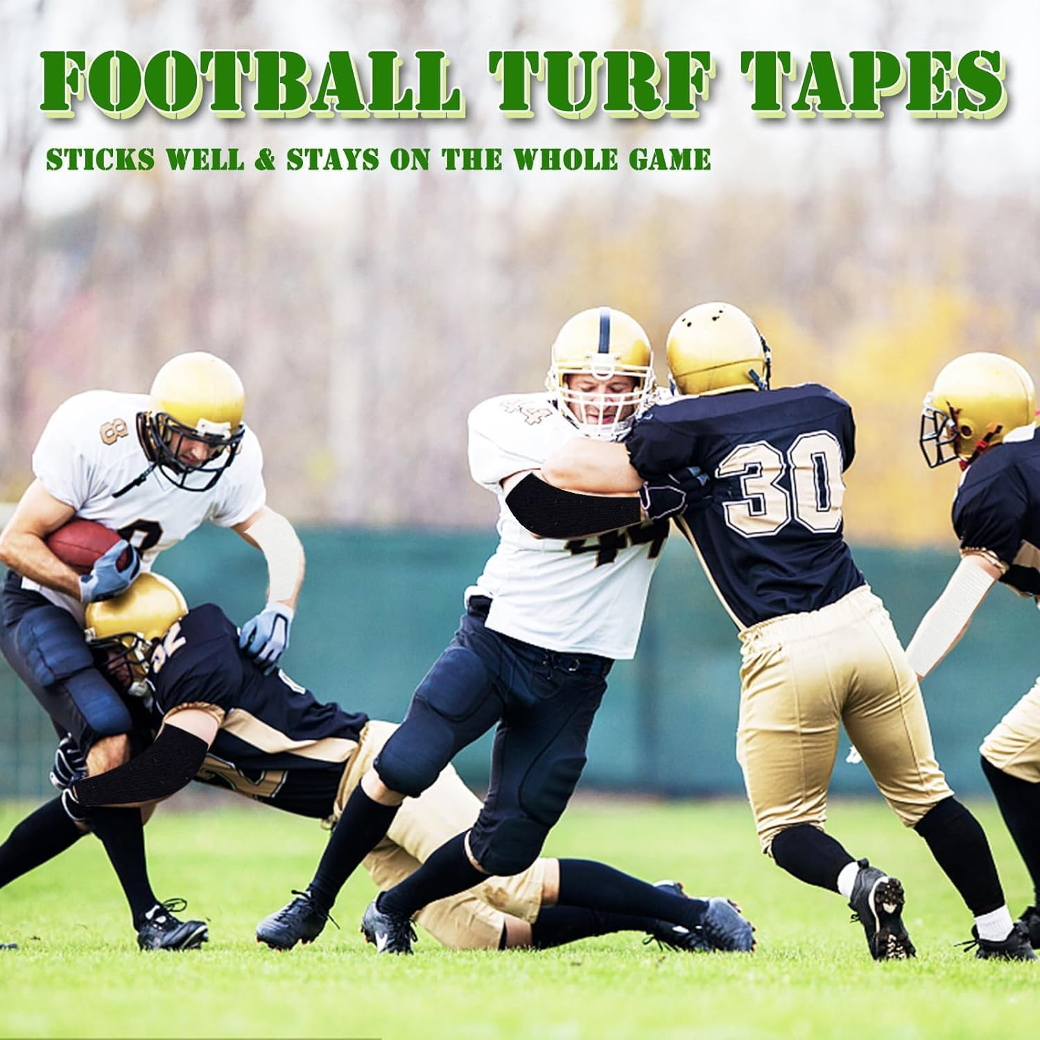 2 Rolls Turf Tape Football, Extra Wide Waterproof Turf Tape for Arms Football Ultra Sticky Athletic Sports Tape Wrap for Exercises Gymnastics to Prevent Turf Burn