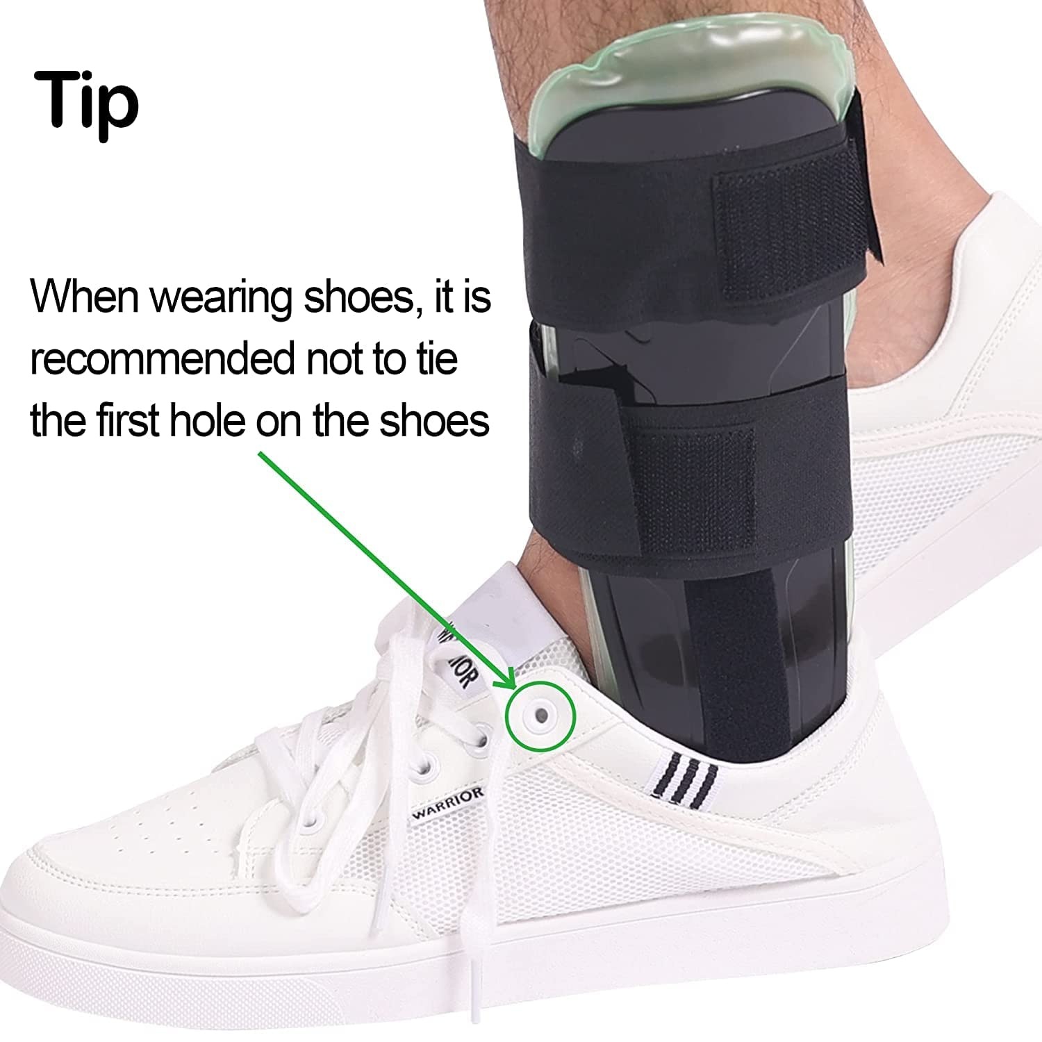 Air Gel Ankle Brace - Stirrup Ankle Splint - Adjustable Rigid Stabilizer for Sprains, Strains, Post-Op Cast Support and Injury Protection