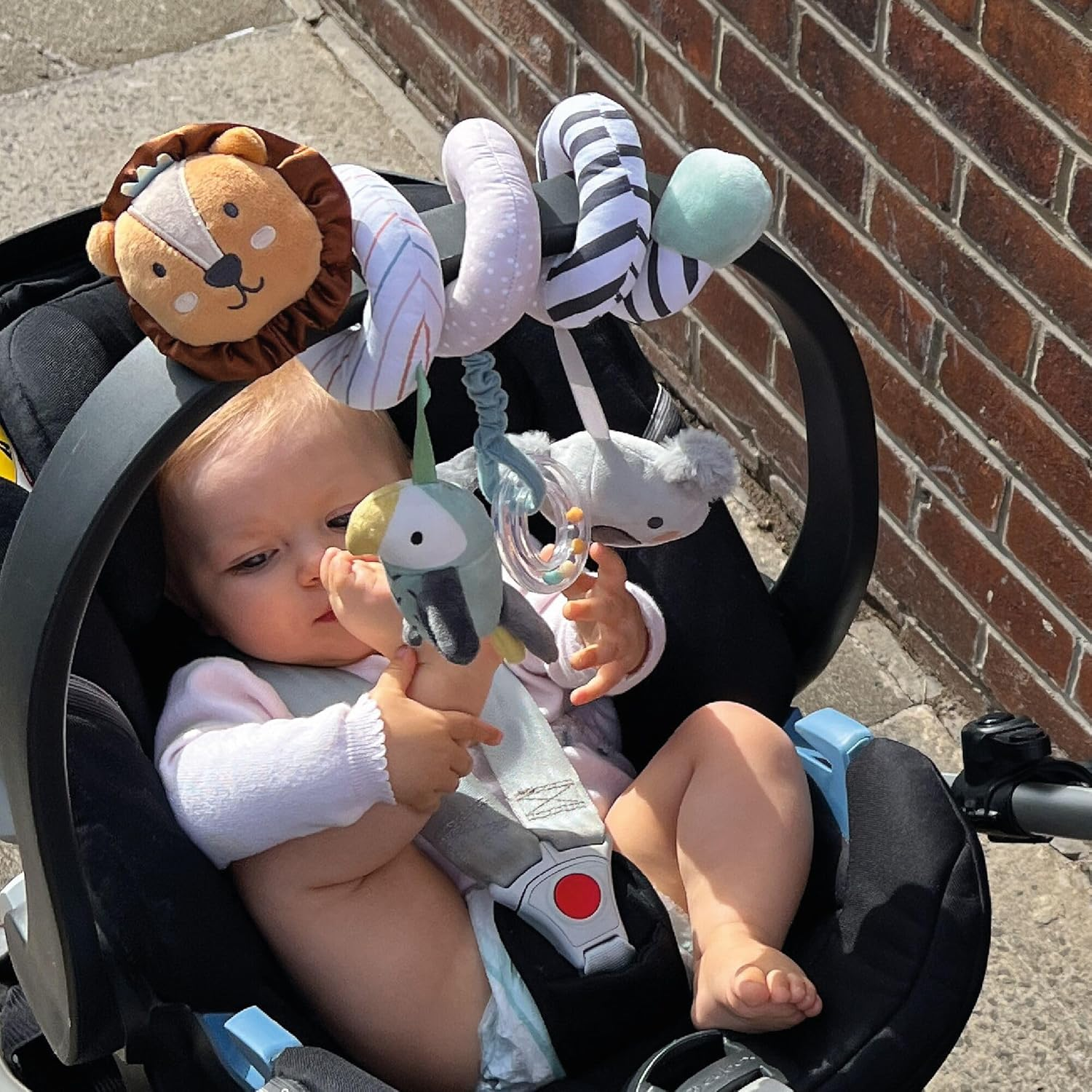 Nuby Animal Adventures Activity Spiral &ndash; Interactive Pram Toy with Sensory Toys | Suitable from Birth image number 5