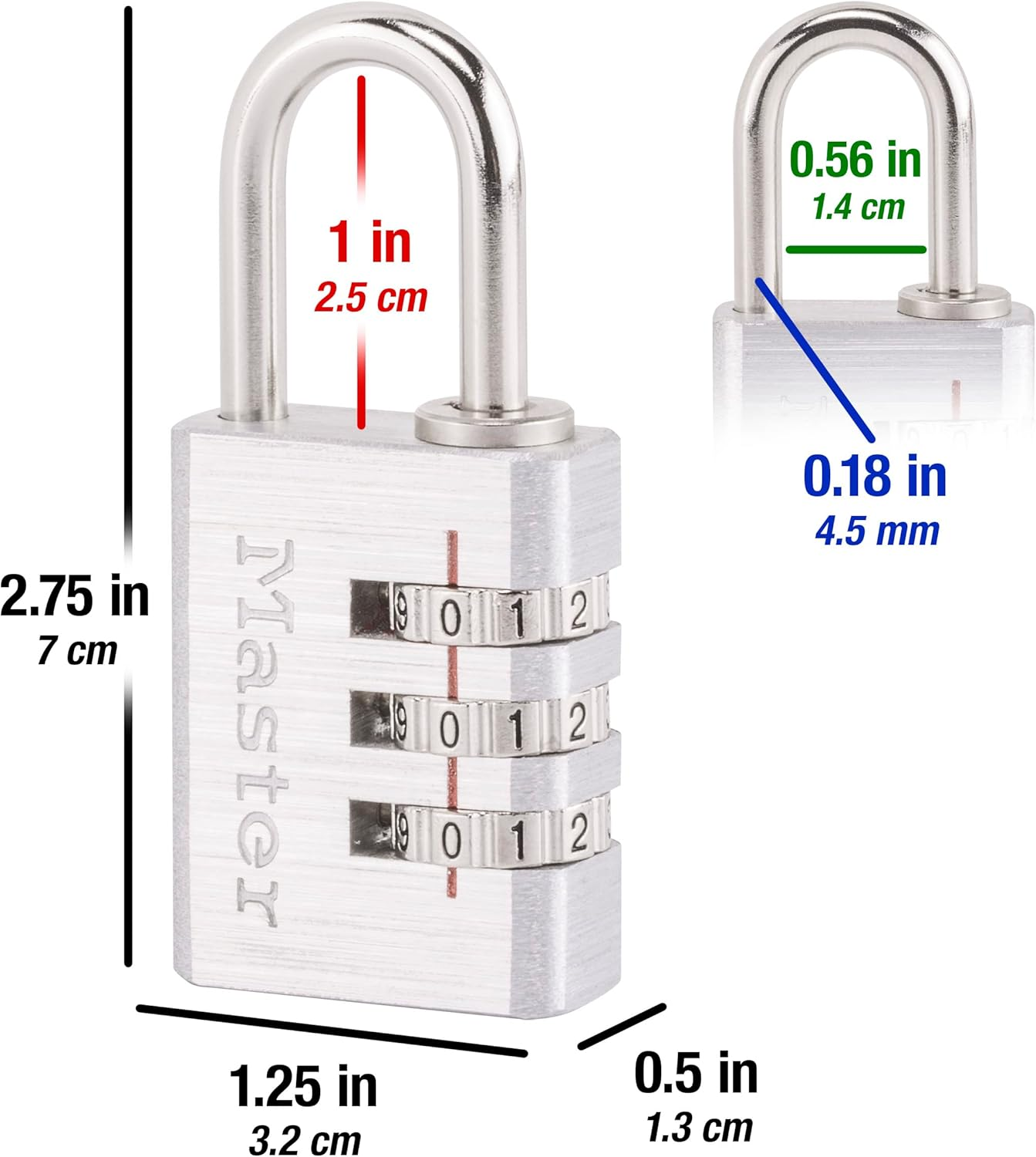 Master Lock 630D Set Your Own Combination Lock, Aluminum image number 5