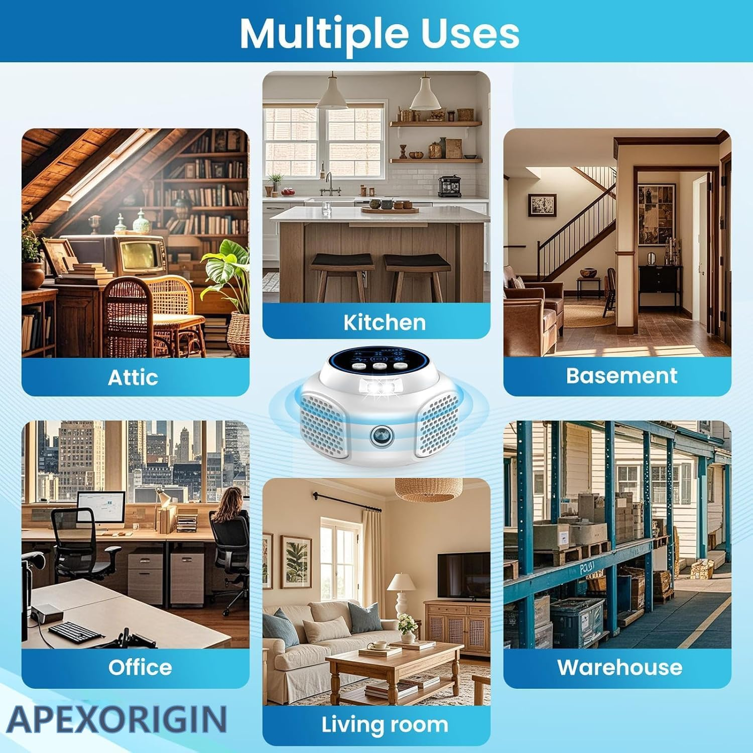 APEXORIGIN Rodent Repellent Ultrasonic Plug In, Mouse Repeller Indoor for Home, Electronic Rodent Deterrent, Rat and Squirrel Control Device, Home Garage Kitchen Attic (New White) image number 5